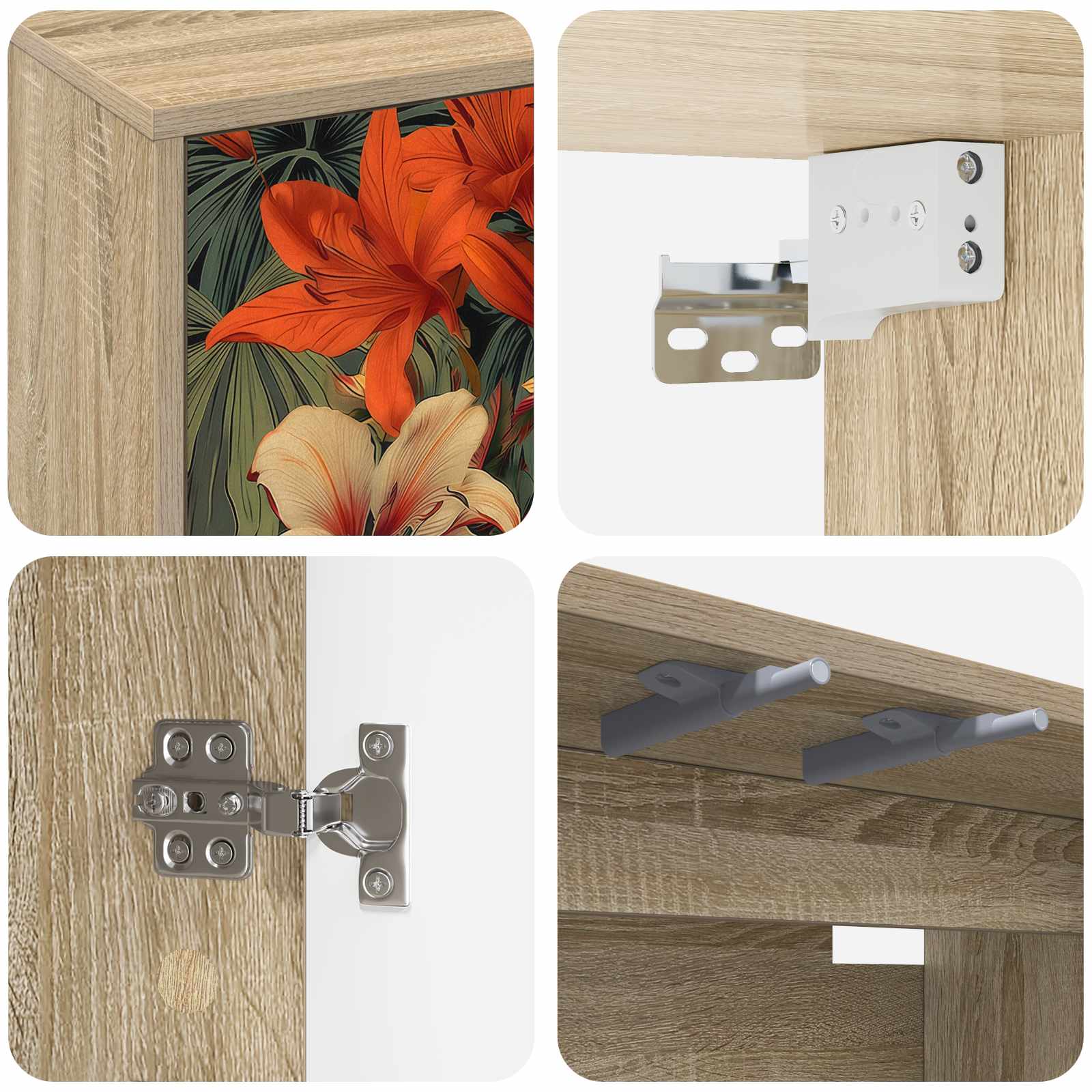 Sieninis televizoriaus stovas GENNEP 69 x 33 x 40 cm