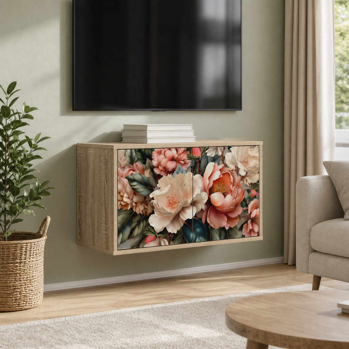 Sieninis televizoriaus stovas BORNE 69 x 33 x 40 cm