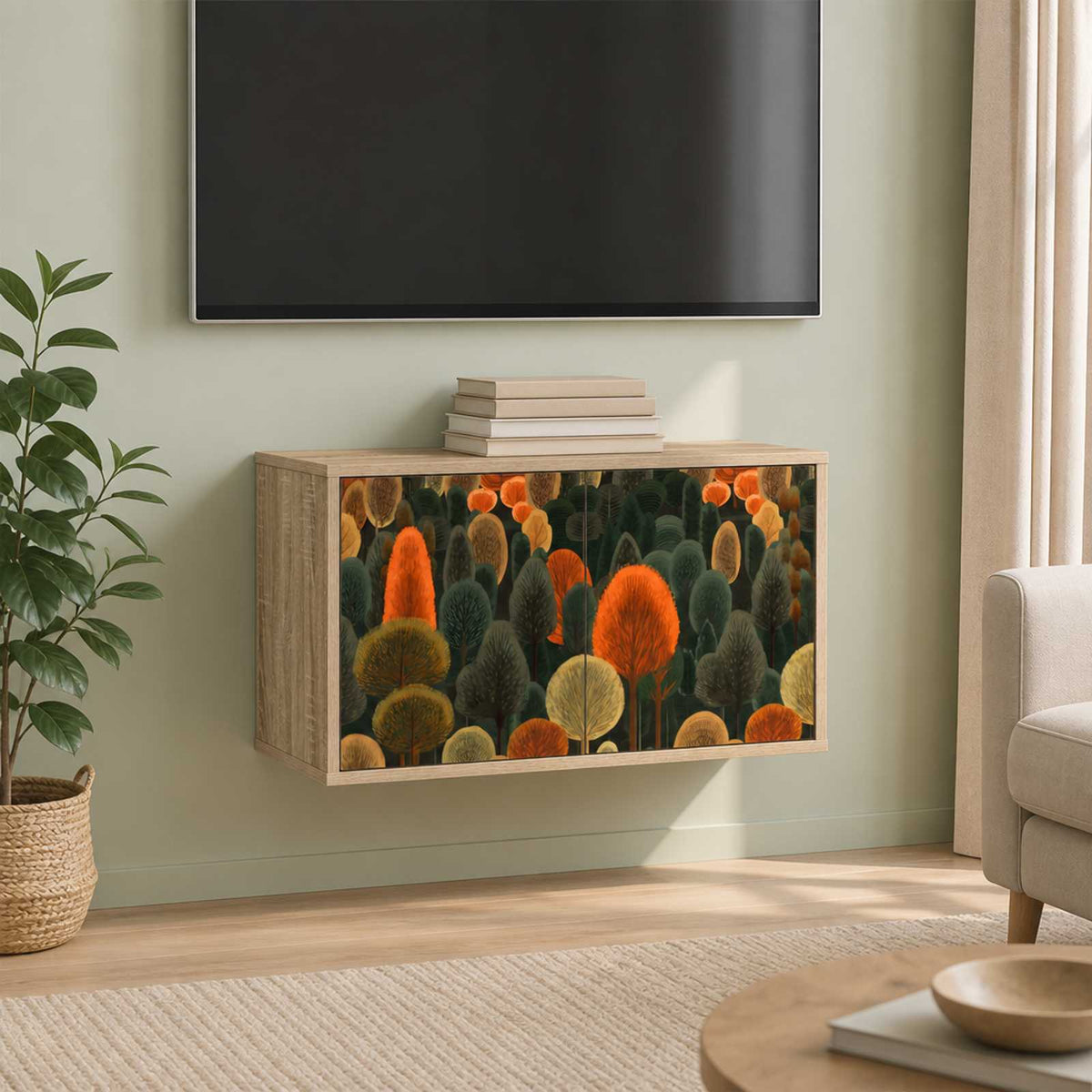 Sieninis televizoriaus stovas ZAANDAM 69 x 33 x 40 cm