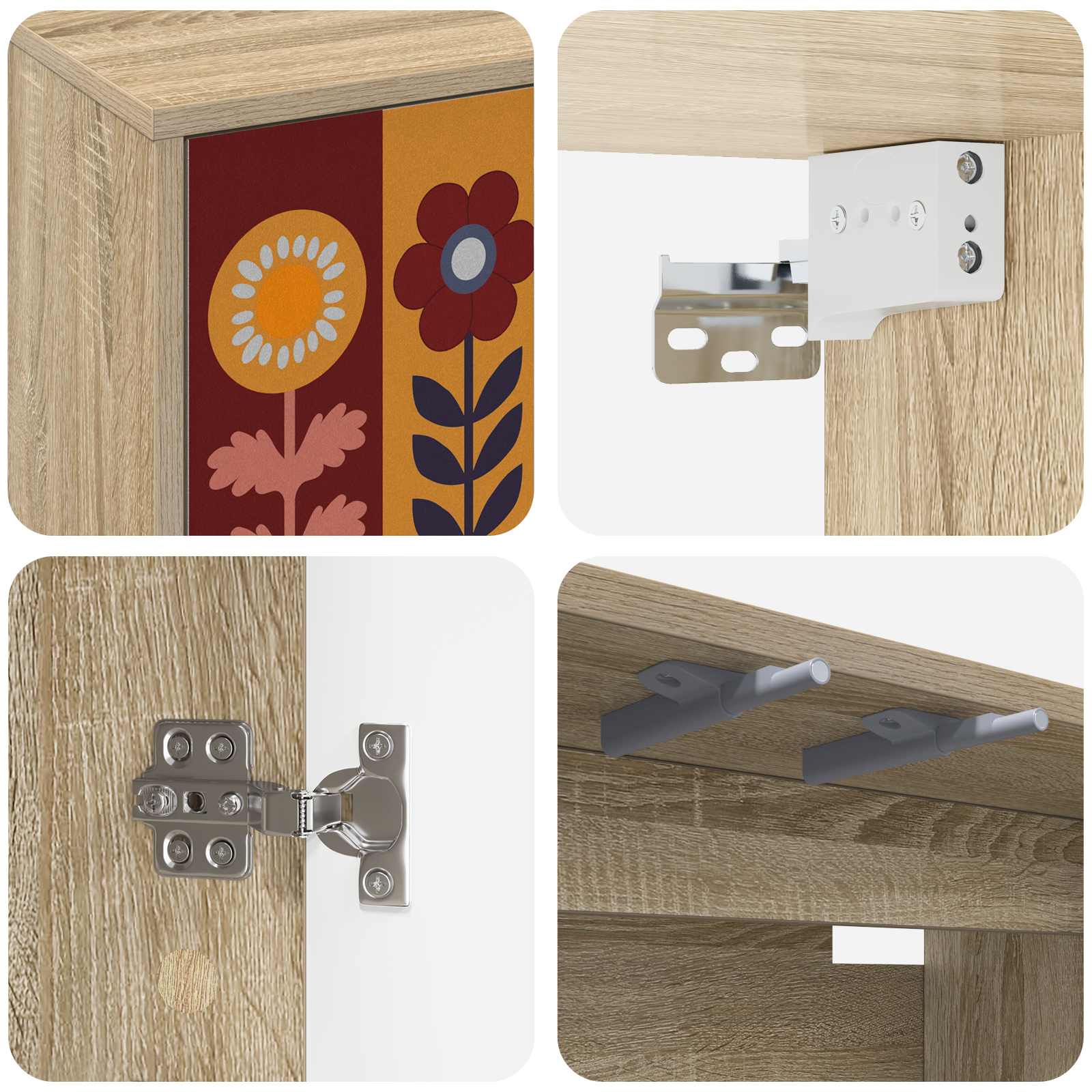 Sieninis televizoriaus stovas ESSEN 69 x 33 x 40 cm