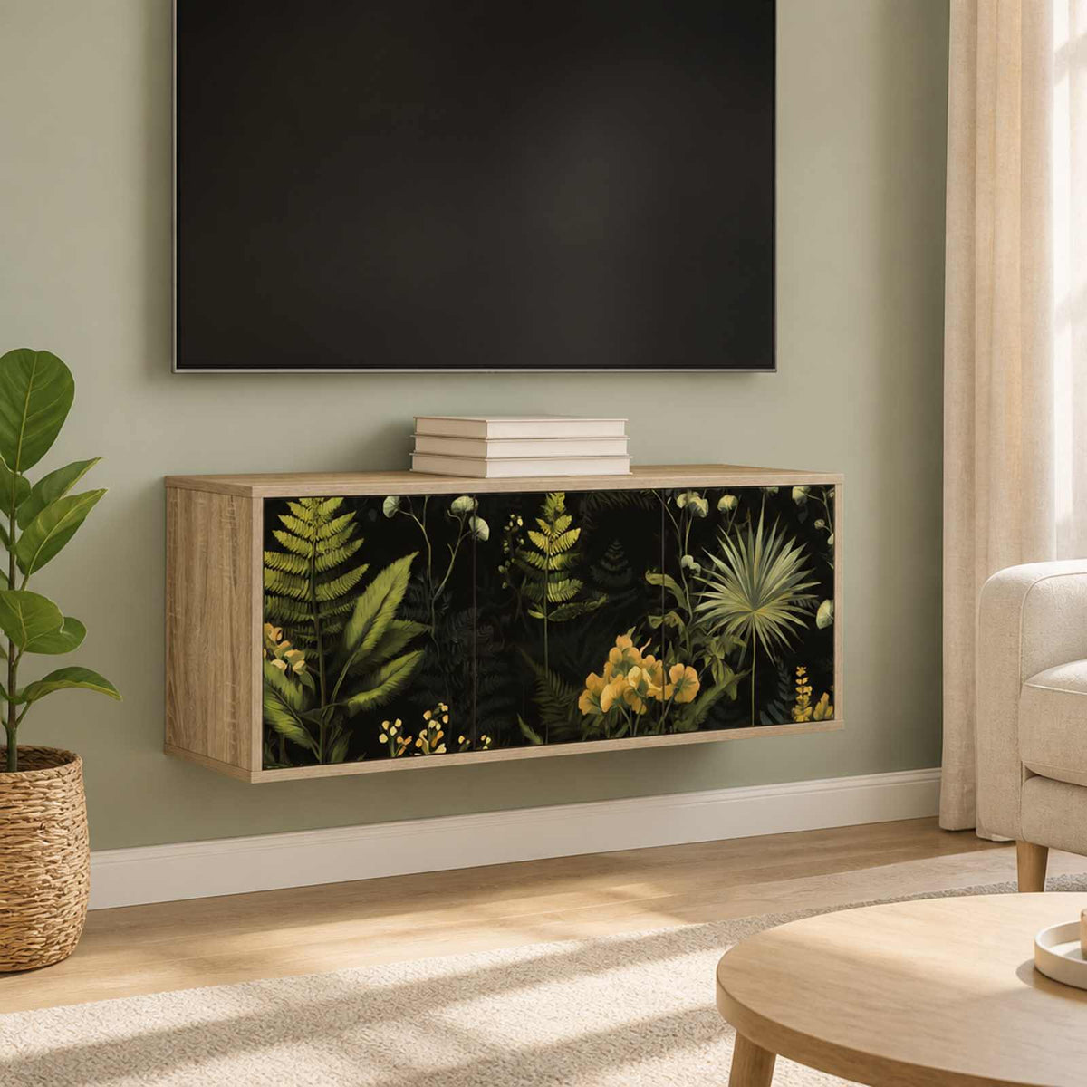 Sieninis televizoriaus stovas RHENEN 102 x 33 x 40 cm
