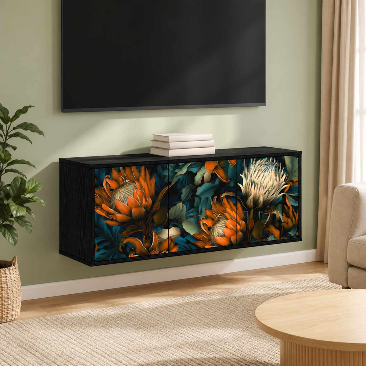 Sieninis televizoriaus stovas LOCHEM 102 x 33 x 40 cm