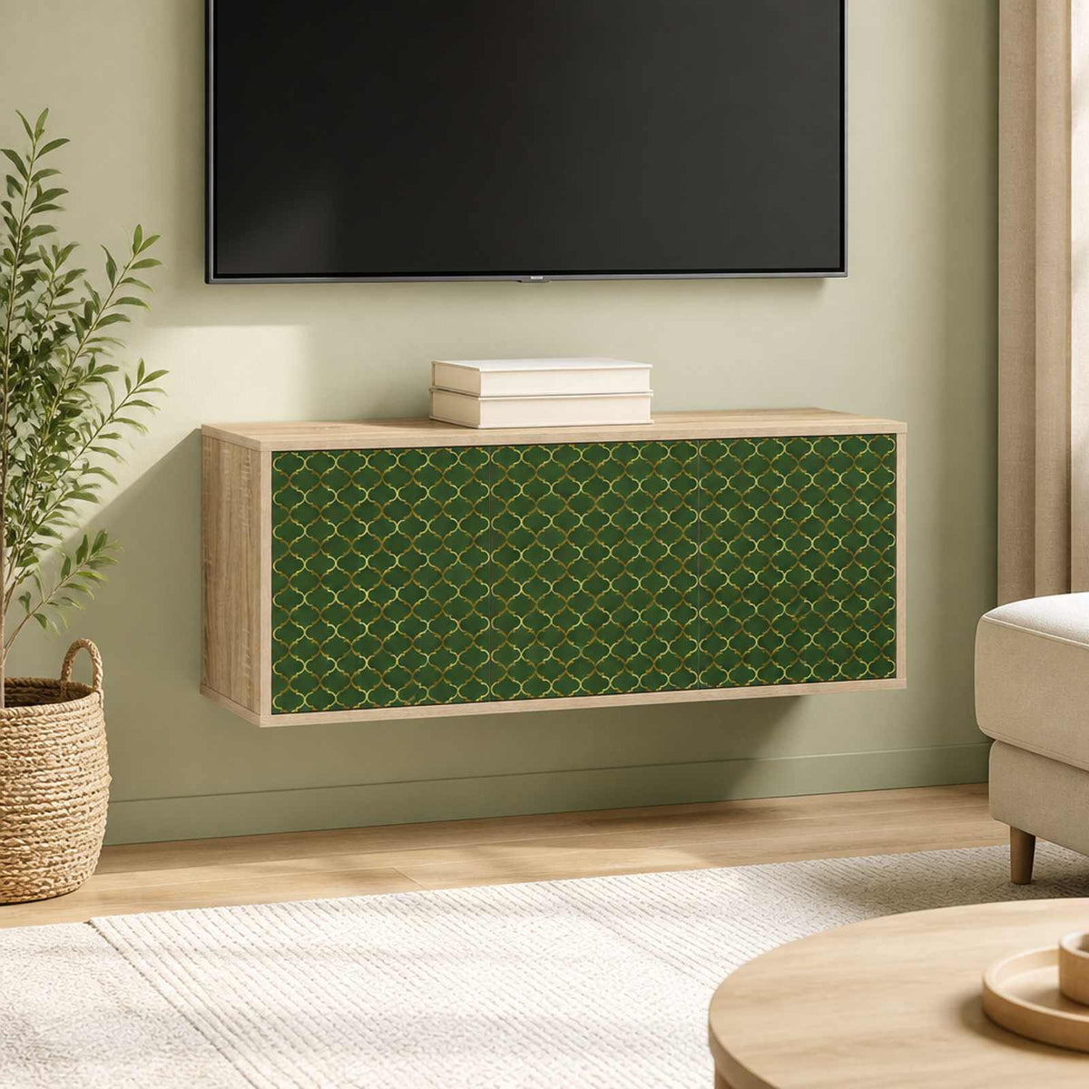 Sieninis televizoriaus stovas GELEEN 102 x 33 x 40 cm