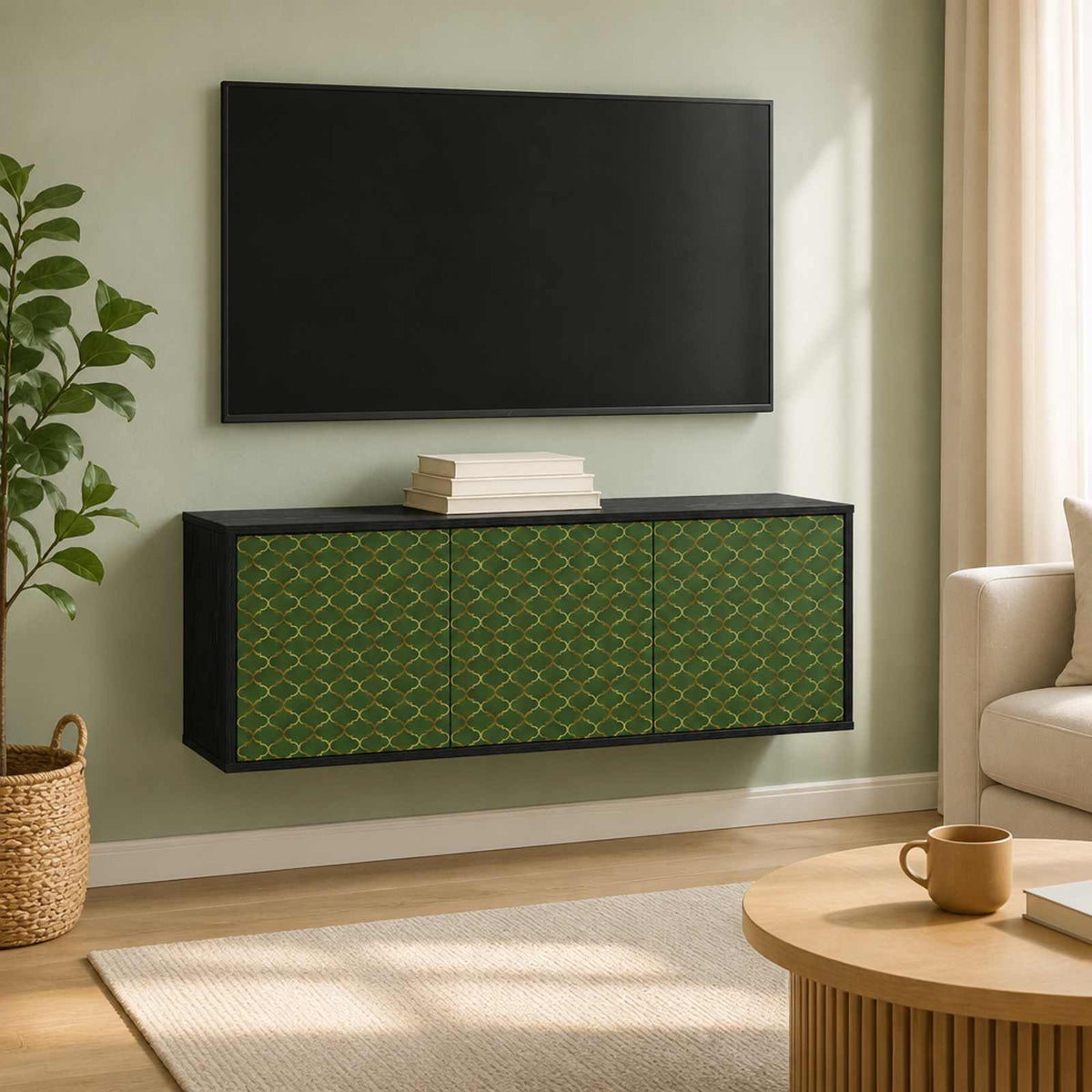 Sieninis televizoriaus stovas GELEEN 102 x 33 x 40 cm