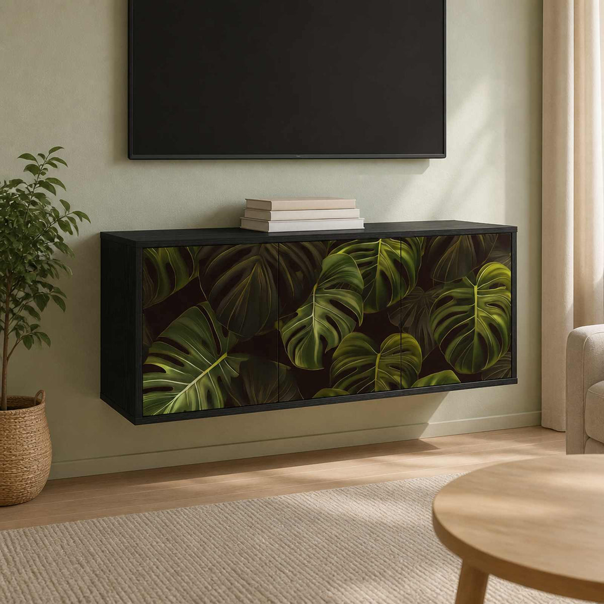 Sieninis televizoriaus stovas ELBURG 102 x 33 x 40 cm