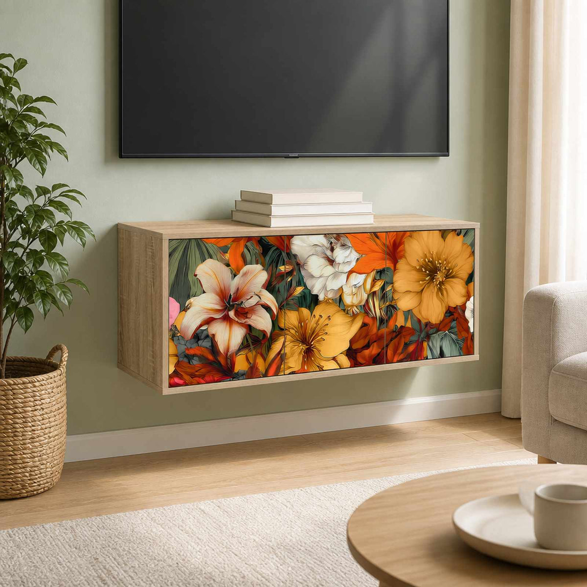 Sieninis televizoriaus stovas GENNEP 102 x 33 x 40 cm