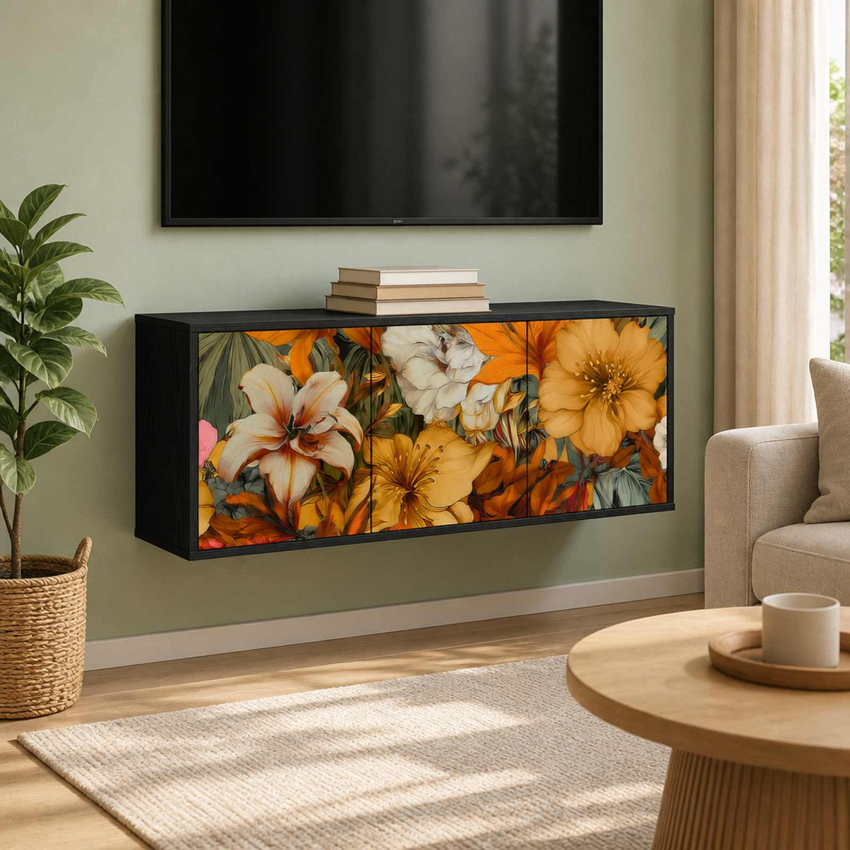 Sieninis televizoriaus stovas GENNEP 102 x 33 x 40 cm