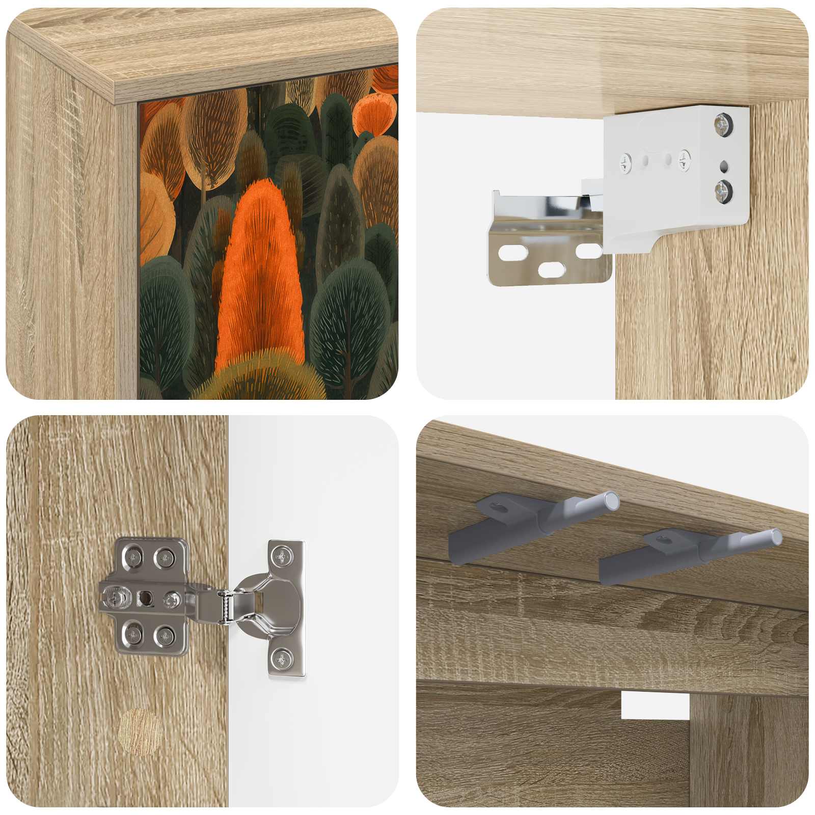 Sieninis televizoriaus stovas ZAANDAM 102 x 33 x 40 cm