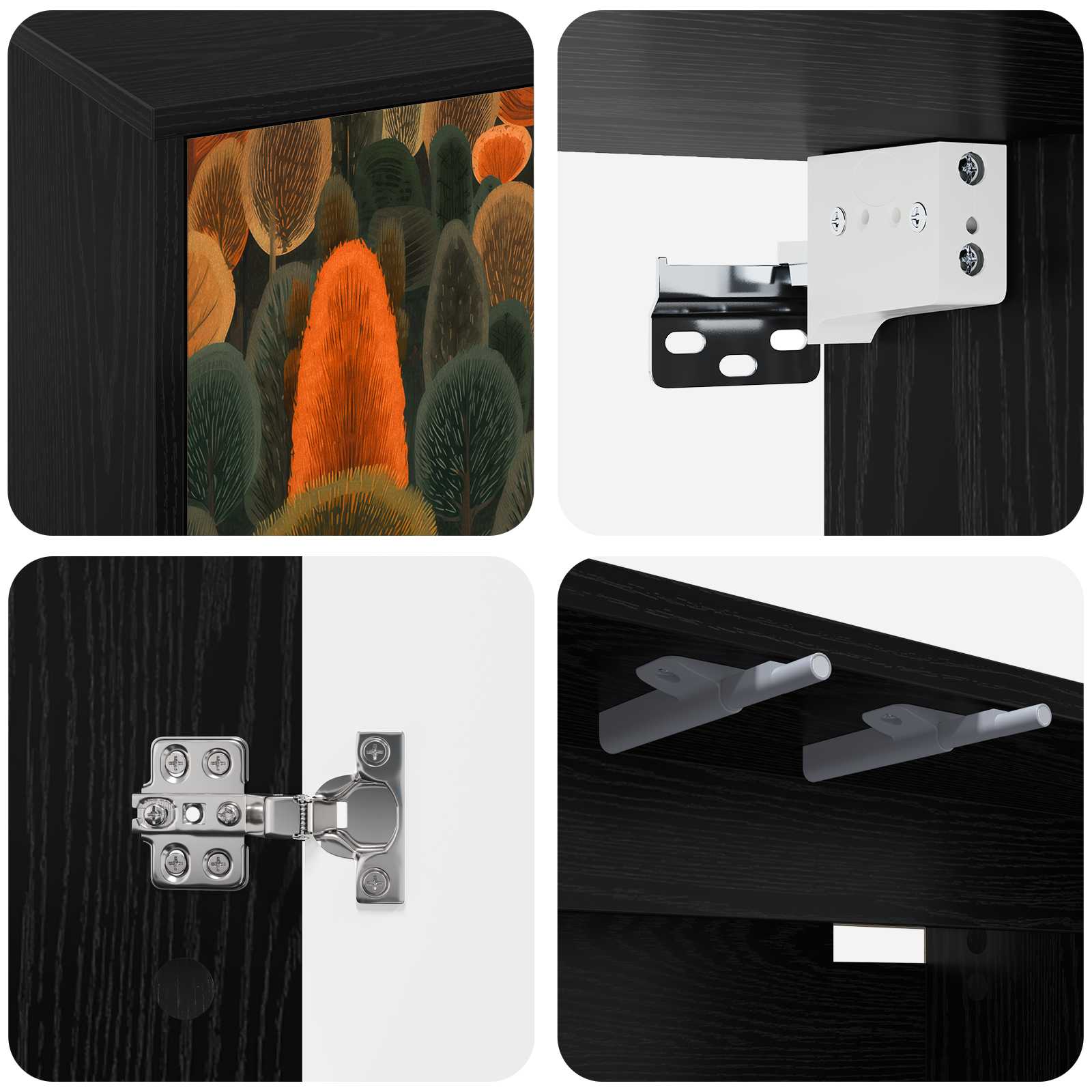 Sieninis televizoriaus stovas ZAANDAM 102 x 33 x 40 cm