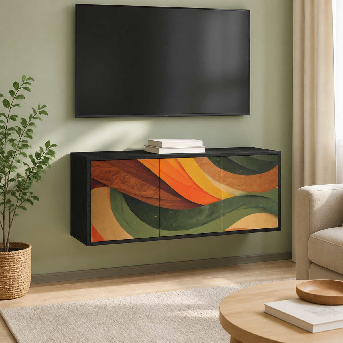 Sieninis televizoriaus stovas BONN 102 x 33 x 40 cm