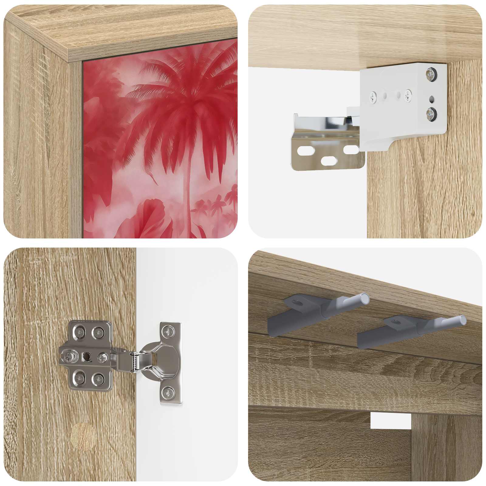 Sieninis televizoriaus stovas AACHEN 102 x 33 x 40 cm