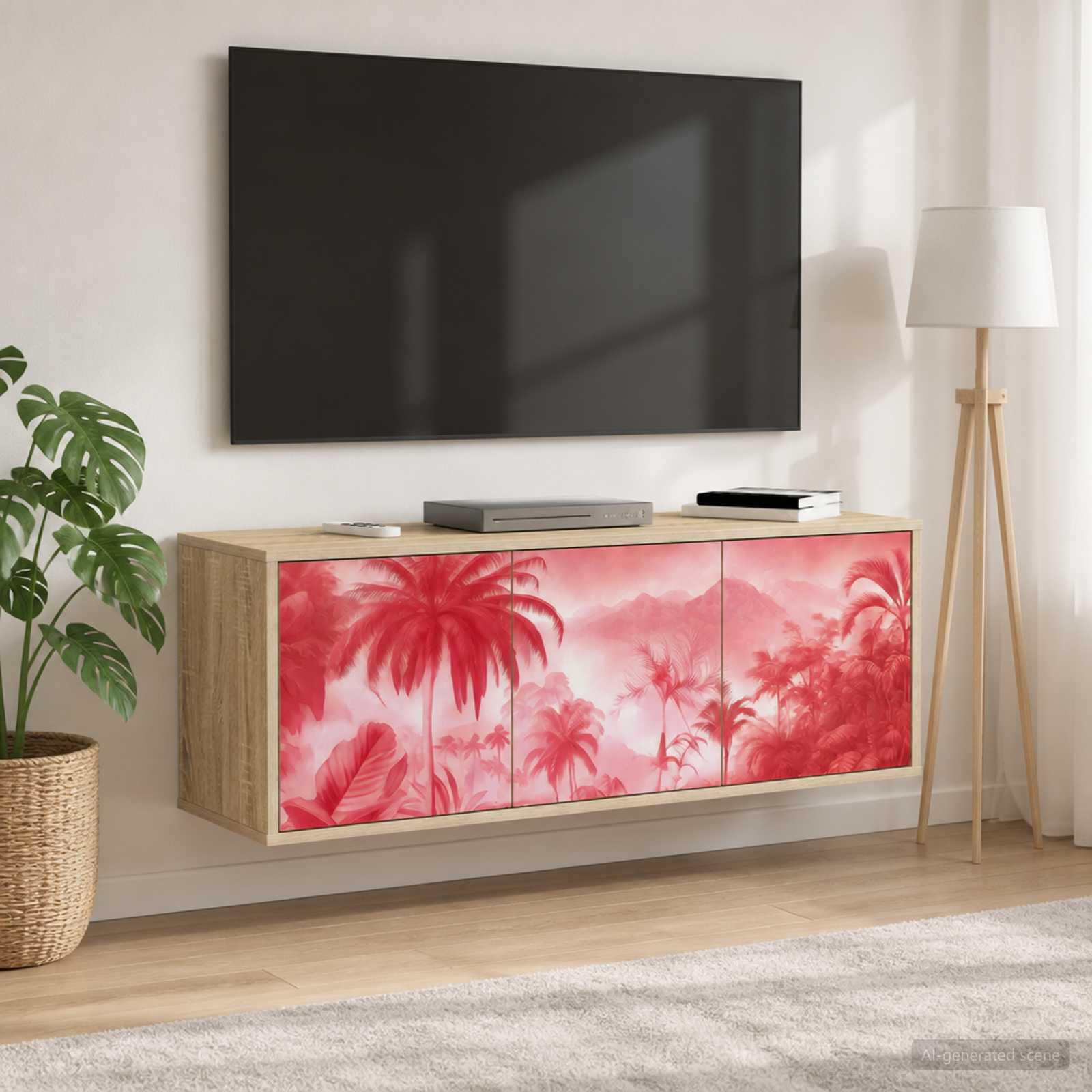 Sieninis televizoriaus stovas AACHEN 102 x 33 x 40 cm