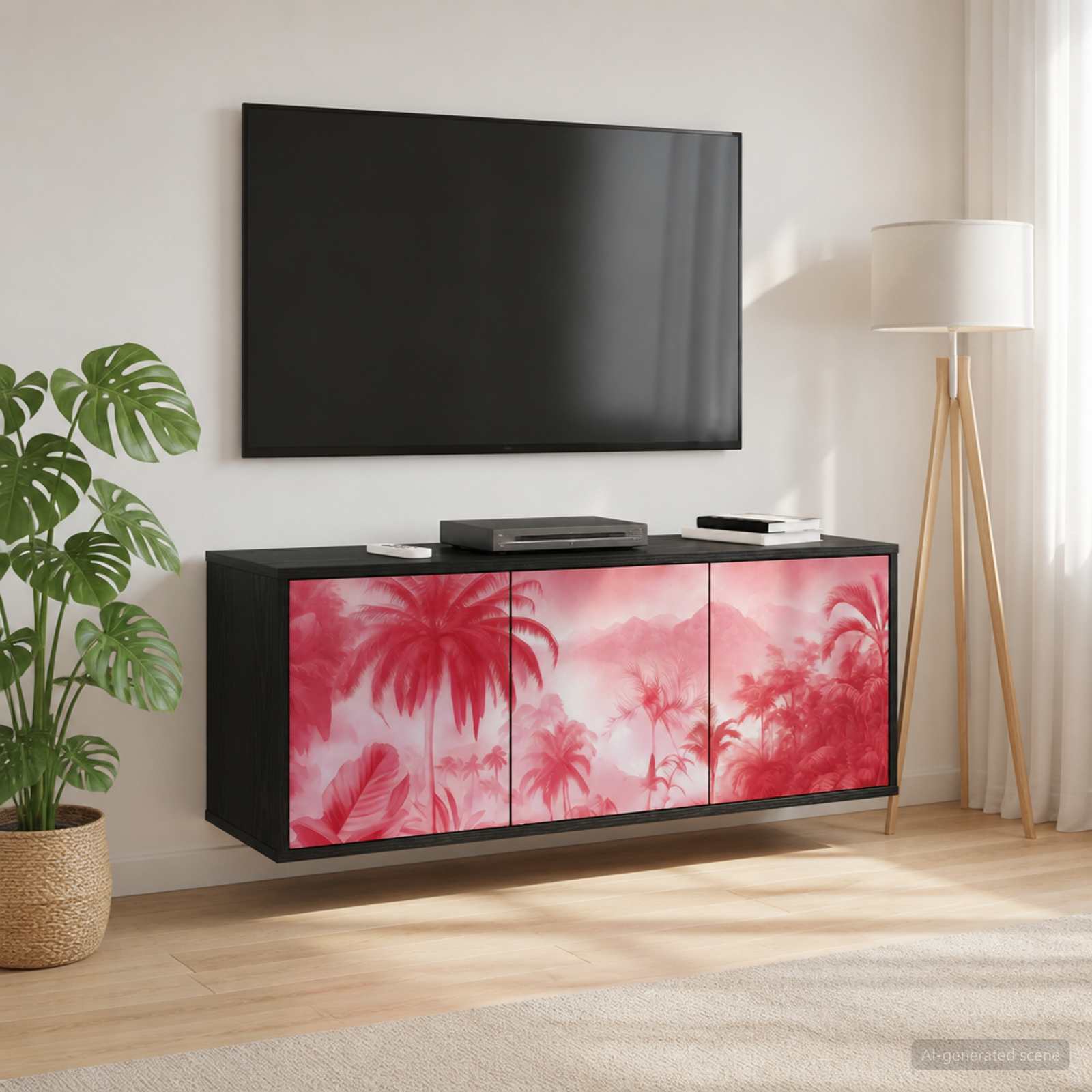 Sieninis televizoriaus stovas AACHEN 102 x 33 x 40 cm