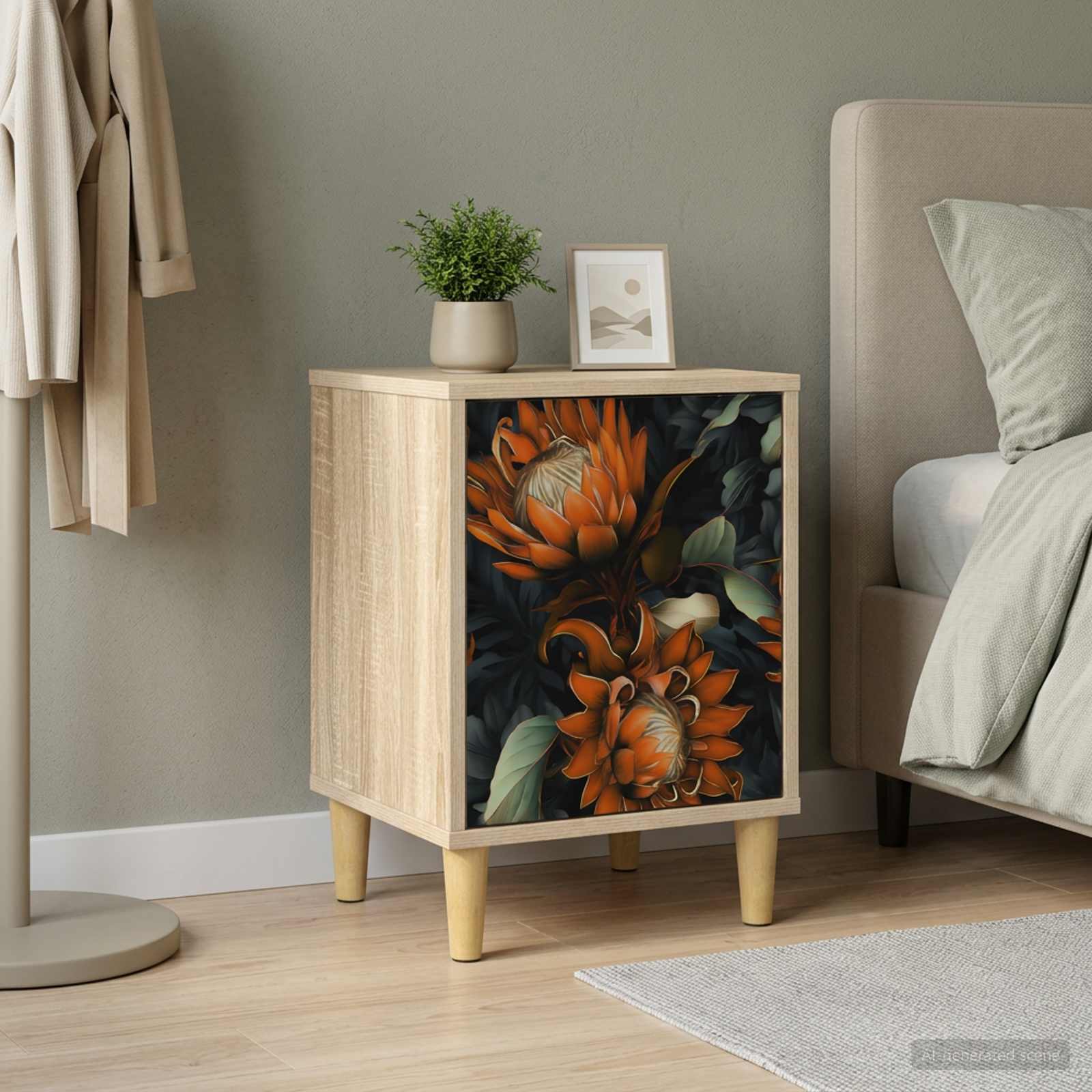 Šalia lovos spintelė LOCHEM Sonoma ąžuolas 36 x 33 x 50 cm