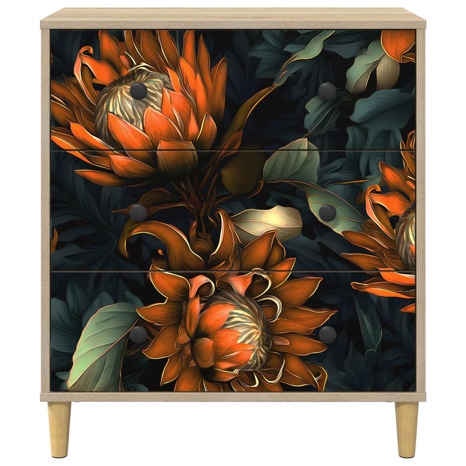 Ištraukalas spinta LOCHEM Oranžinė spauda 66 x 36,5 x 75 cm
