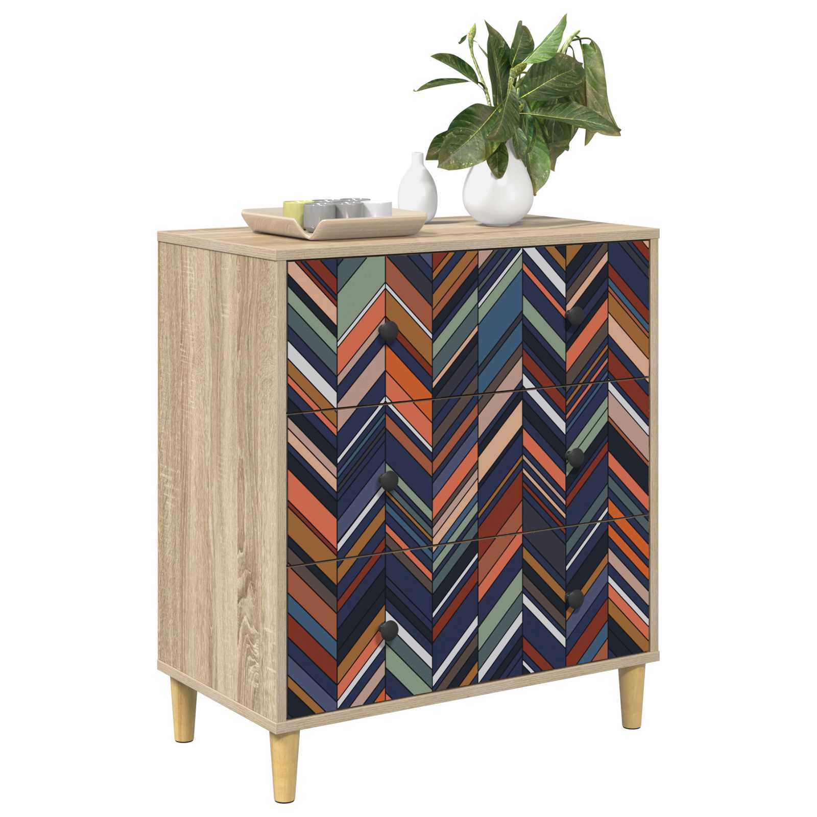 Ištraukalas spinta OMMEN Geometrinis raštas 66 x 36,5 x 75 cm