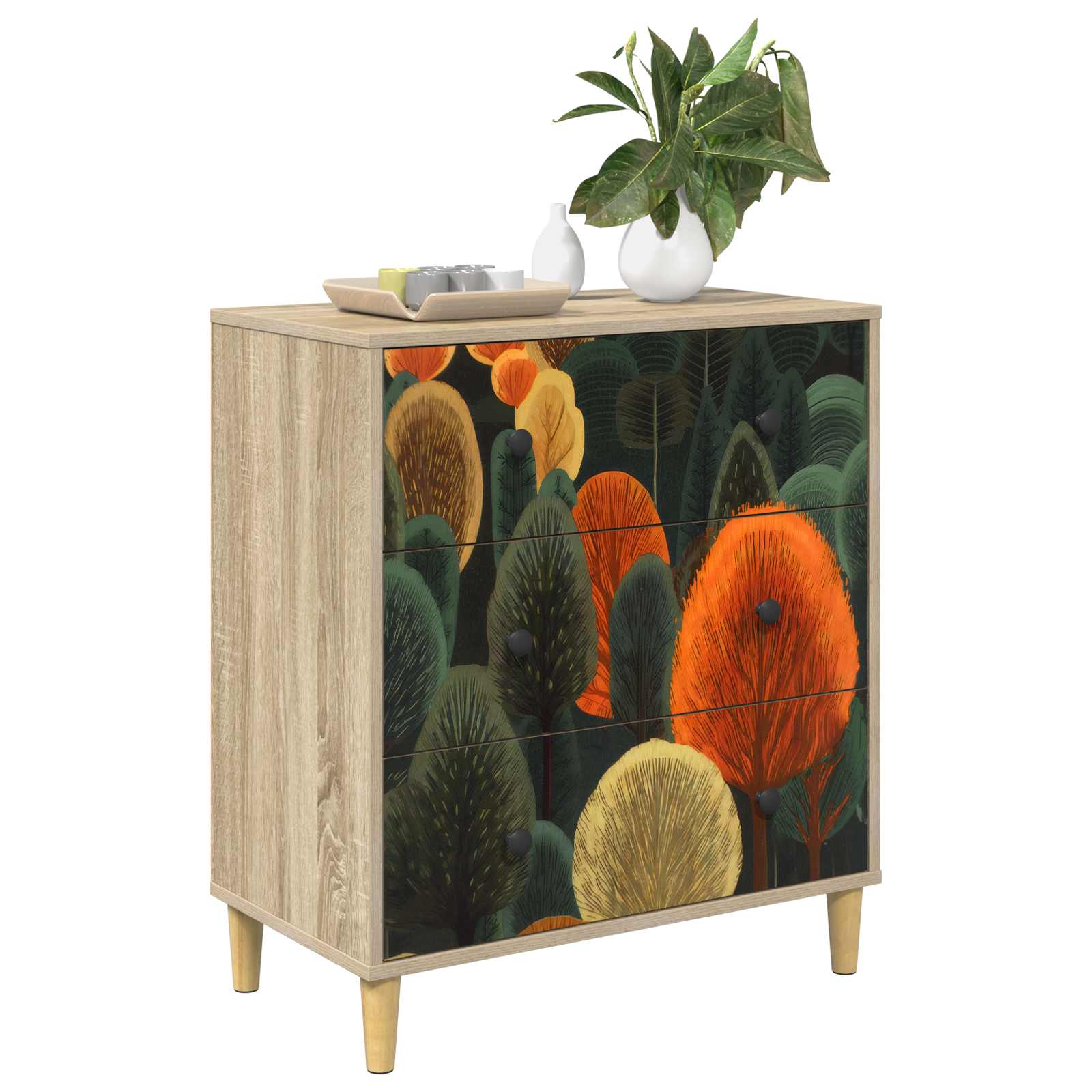 Ištraukalas spinta ZAANDAM Miško raštas 66 x 36,5 x 75 cm