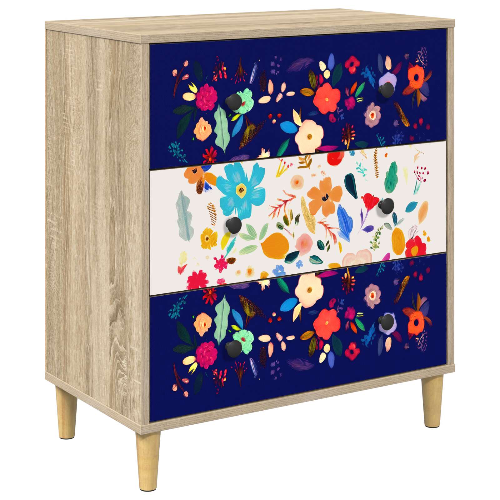 Ištraukalas spinta MAINZ Gėlėtas raštas 66 x 36,5 x 75 cm