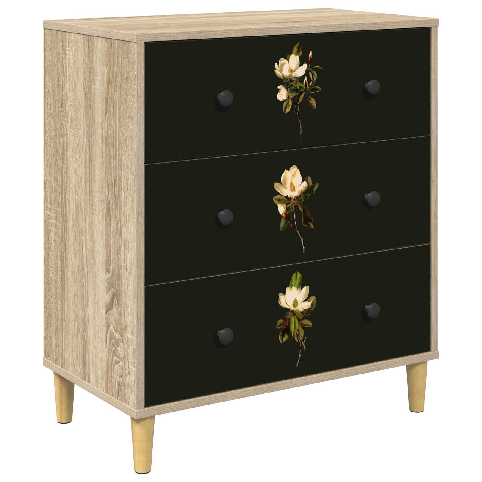 Ištraukalas spinta BREMEN Magnolijų raštas 66 x 36,5 x 75 cm