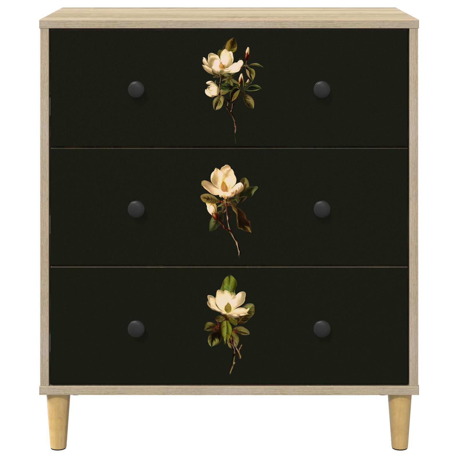 Ištraukalas spinta BREMEN Magnolijų raštas 66 x 36,5 x 75 cm