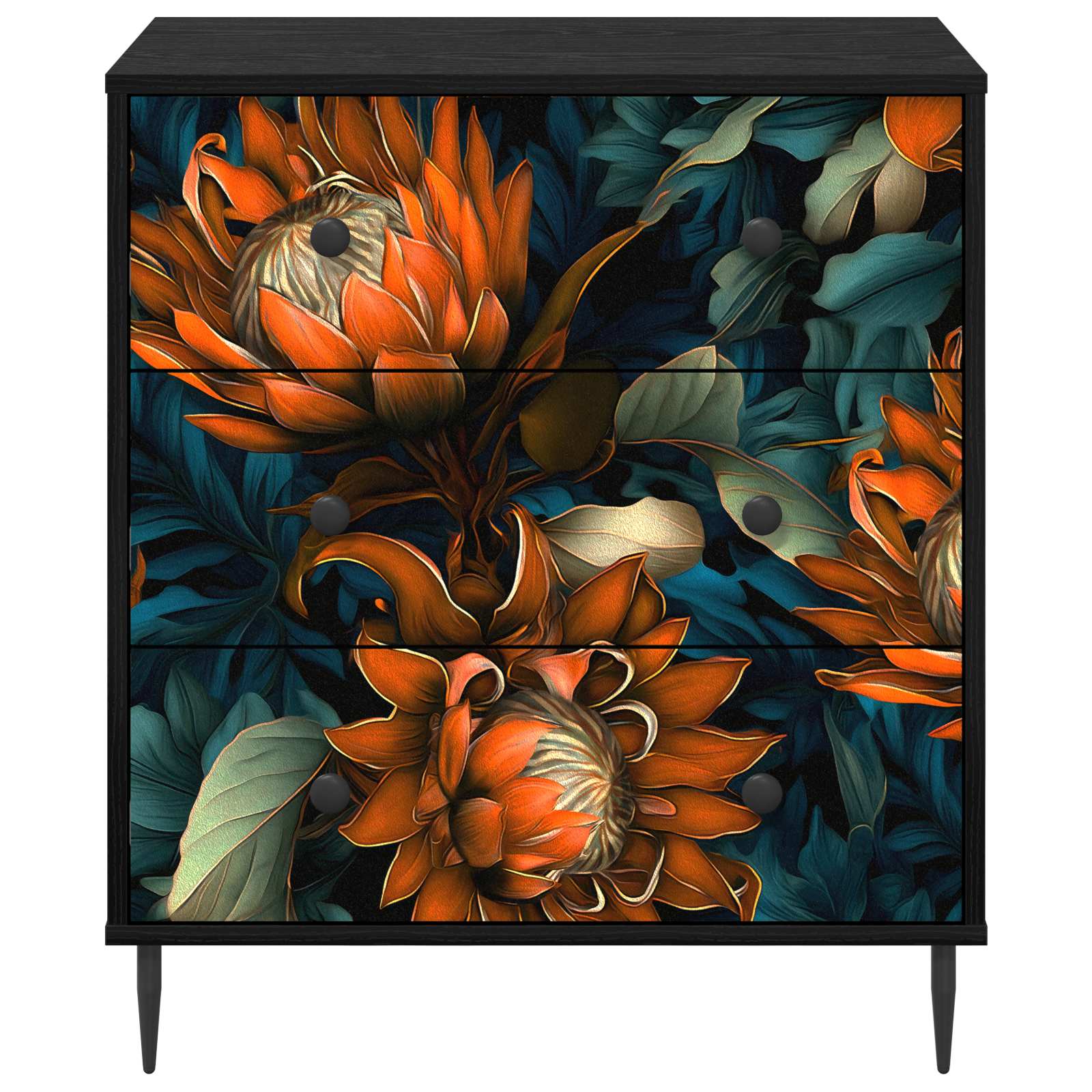 Ištraukalas spinta LOCHEM Oranžinė spauda 66 x 36,5 x 76 cm