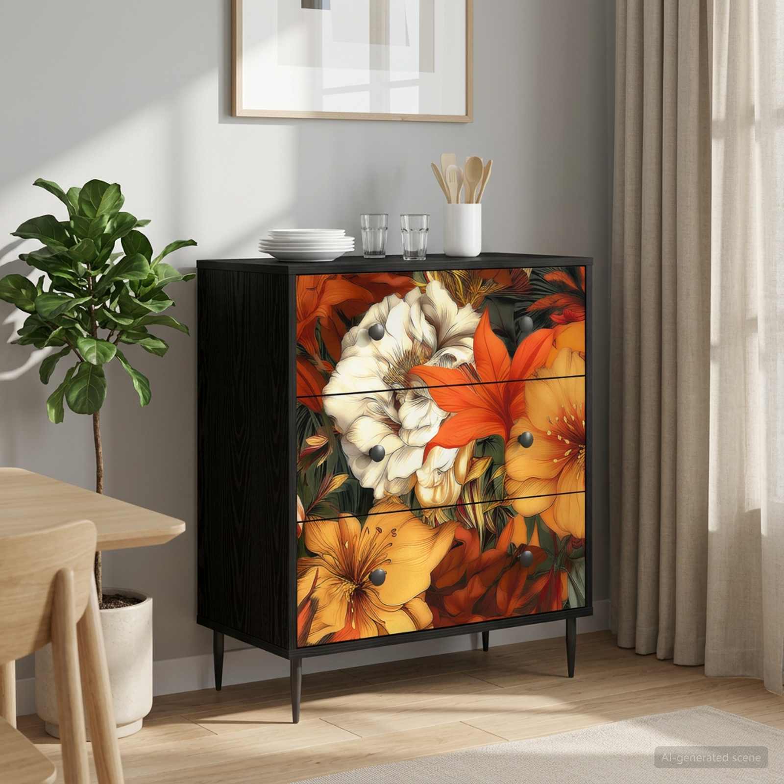 Ištraukalas spinta GENNEP Lazdynų raštas 66 x 36,5 x 76 cm