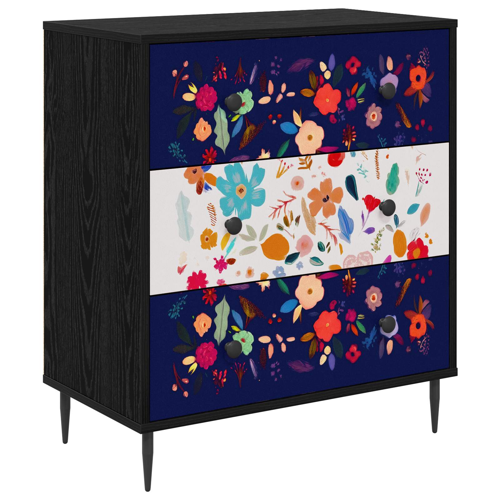 Ištraukalas spinta MAINZ Gėlėtas raštas 66 x 36,5 x 76 cm