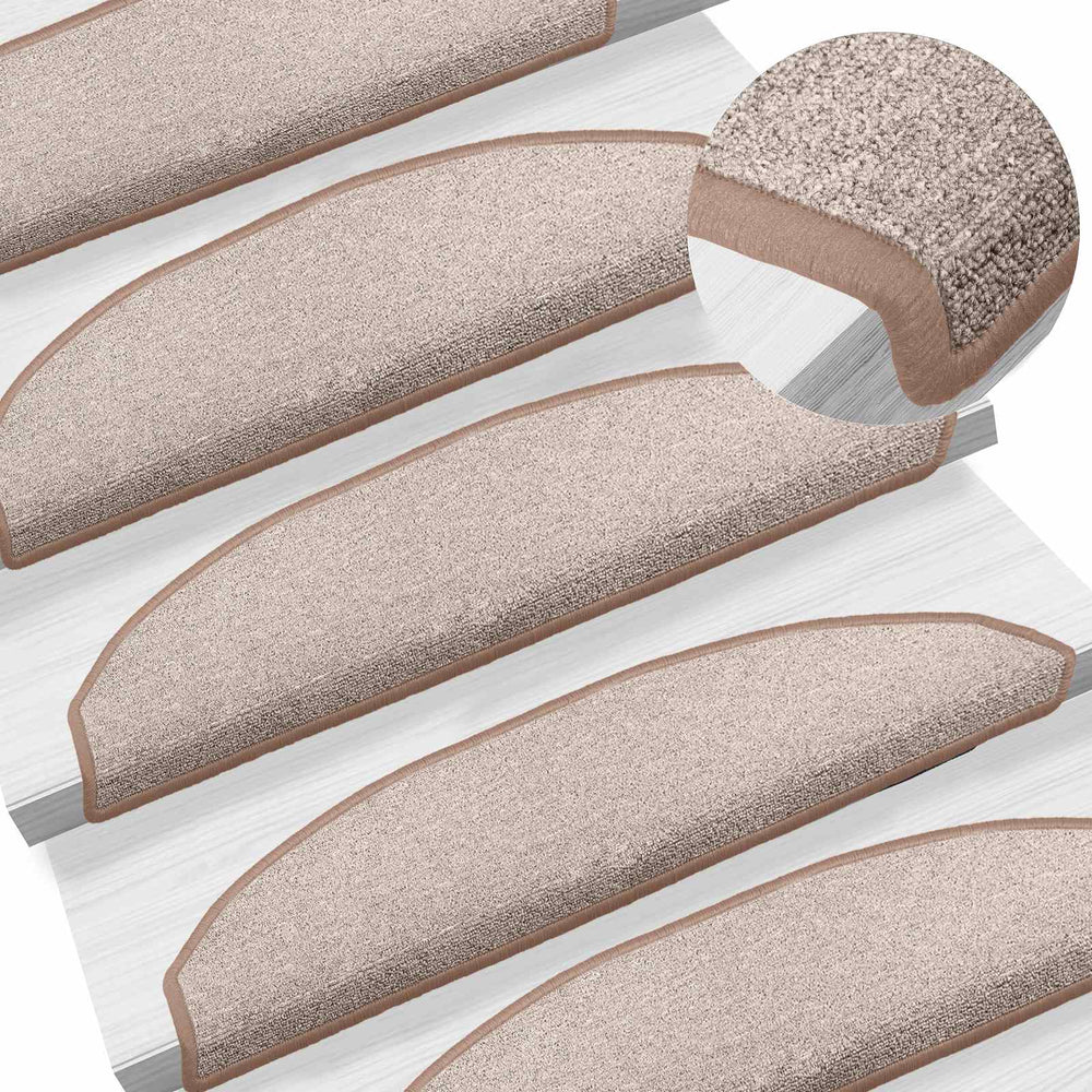 Savaime prilipantys laiptų kilimėliai 15 pcs Šviesiai rudas