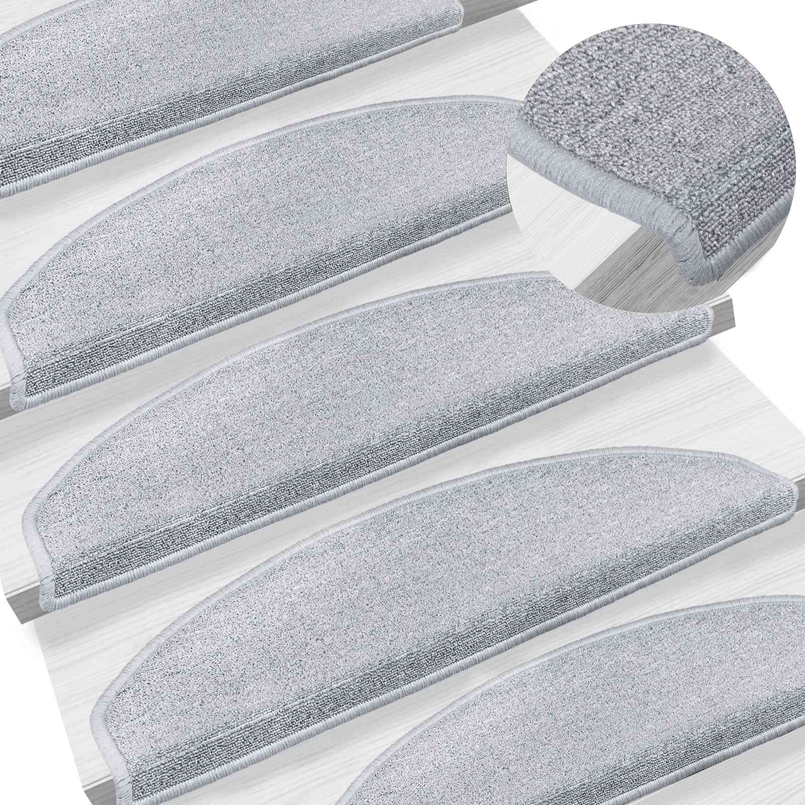 Savaime prilipantys laiptų kilimėliai 15 pcs Šviesiai pilka