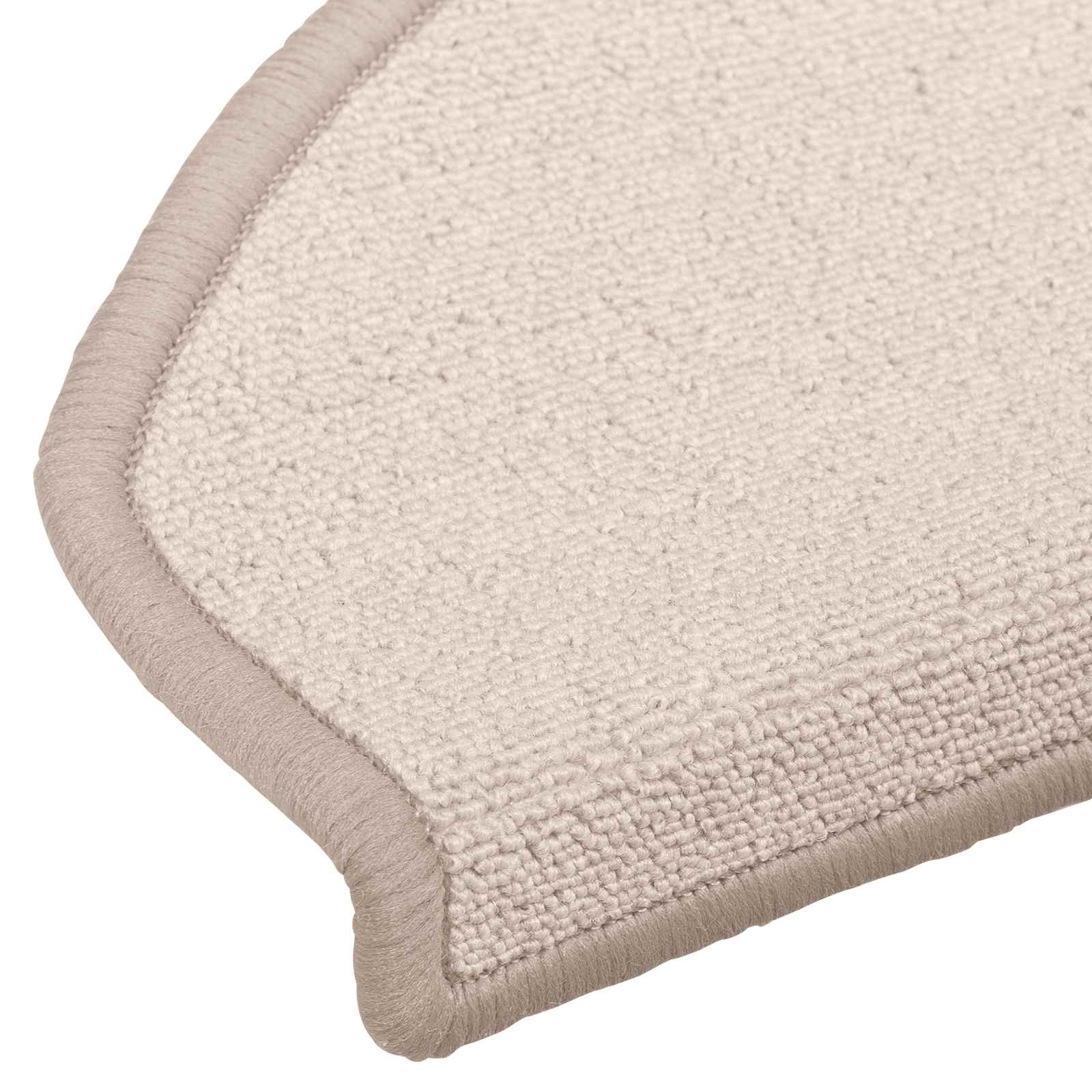 Savaime prilipantys laiptų kilimėliai Pusapvalis 15 pcs Taupe