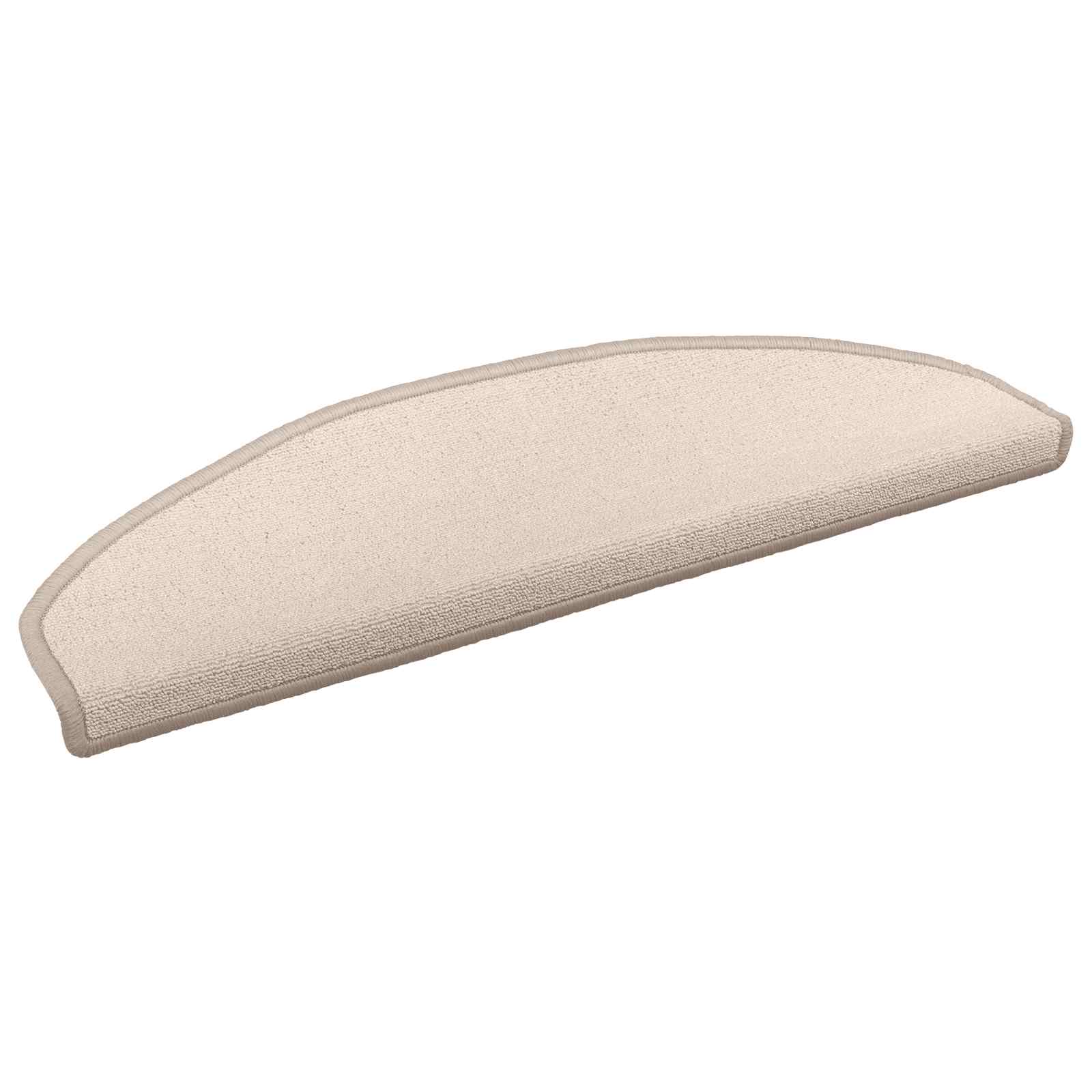 Savaime prilipantys laiptų kilimėliai Pusapvalis 15 pcs Taupe