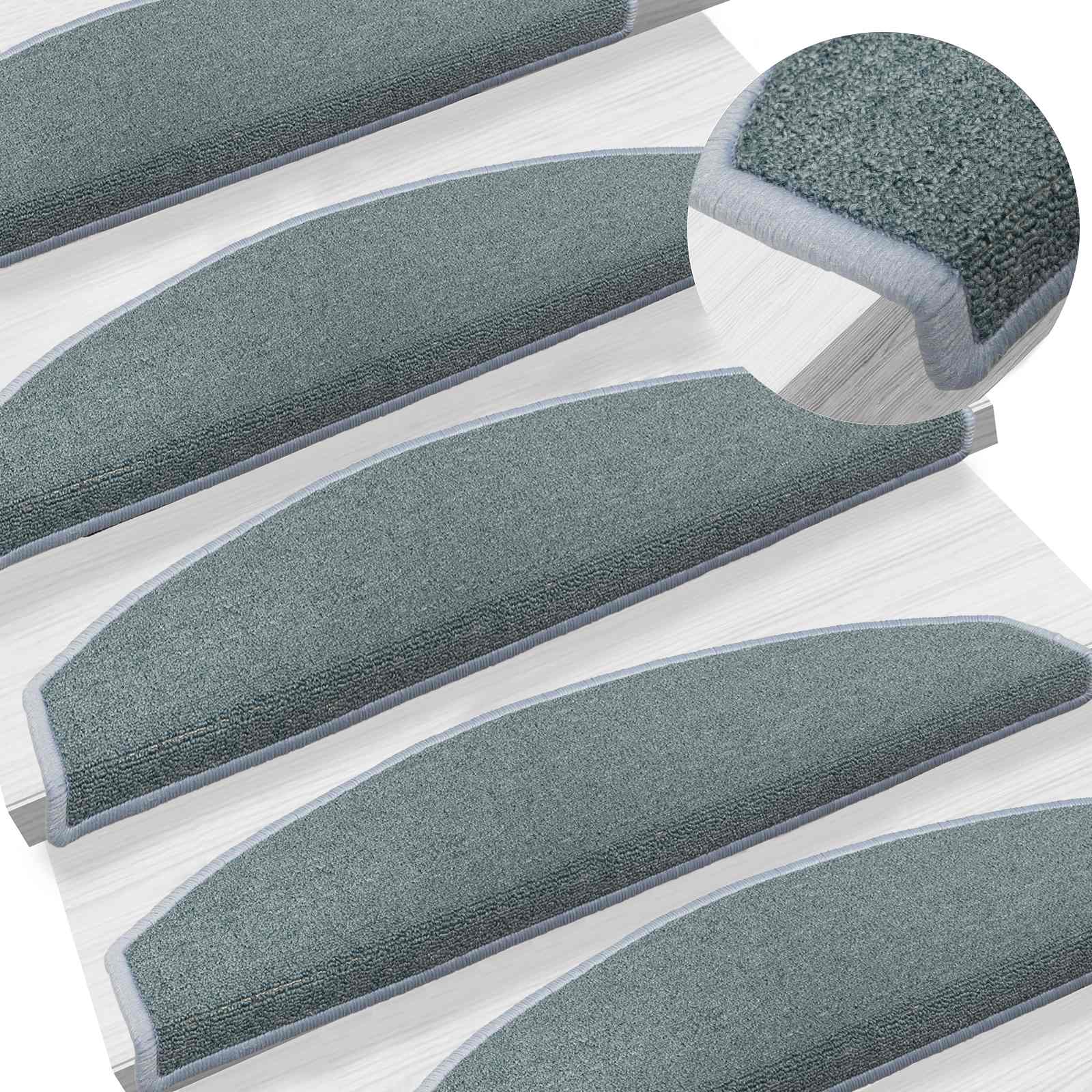 Savaime prilipantys laiptų kilimėliai 15 pcs Jūros mėlyna