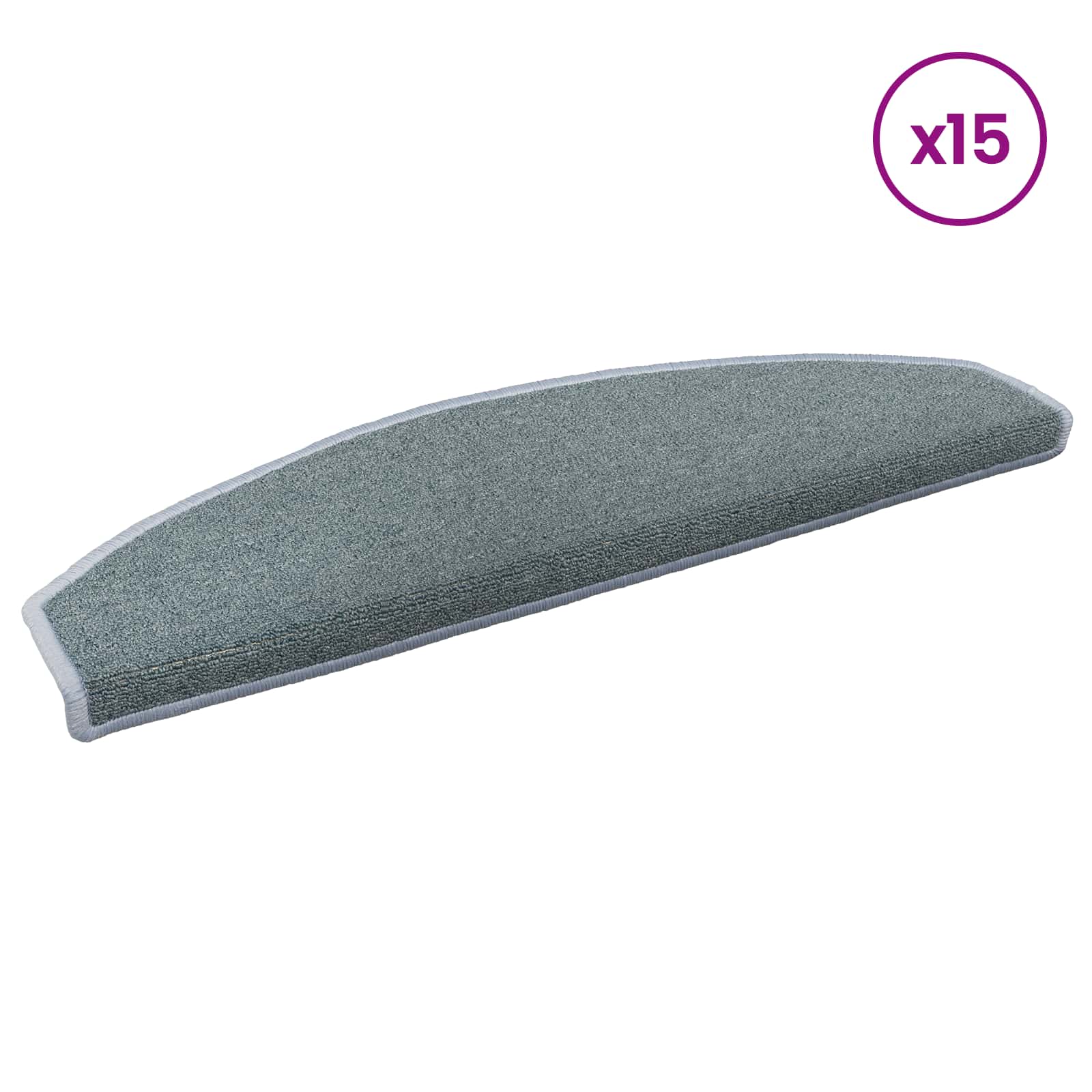 Savaime prilipantys laiptų kilimėliai 15 pcs Jūros mėlyna