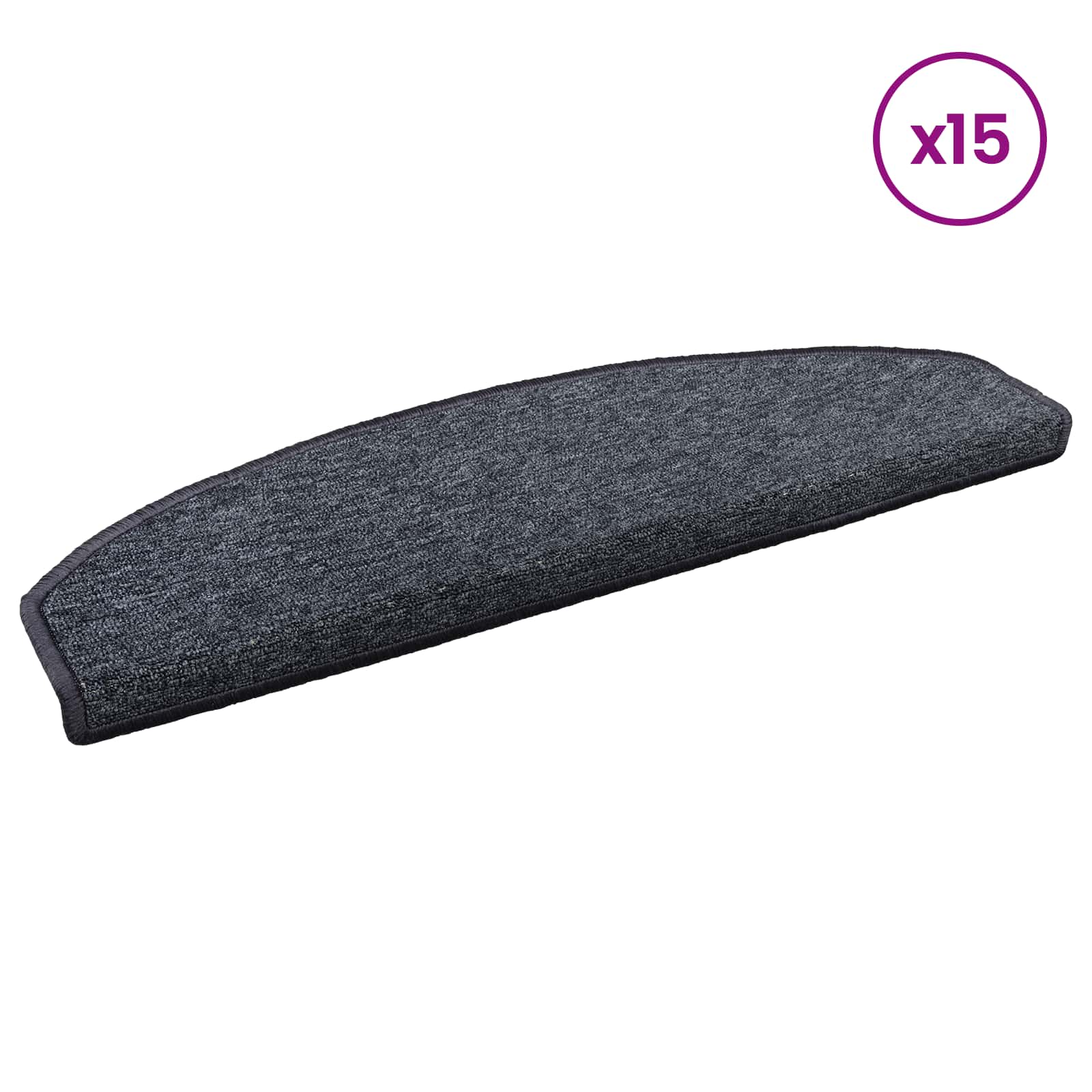 Savaime prilipantys laiptų kilimėliai 15 pcs 80 x 24,5 x 3,5 cm