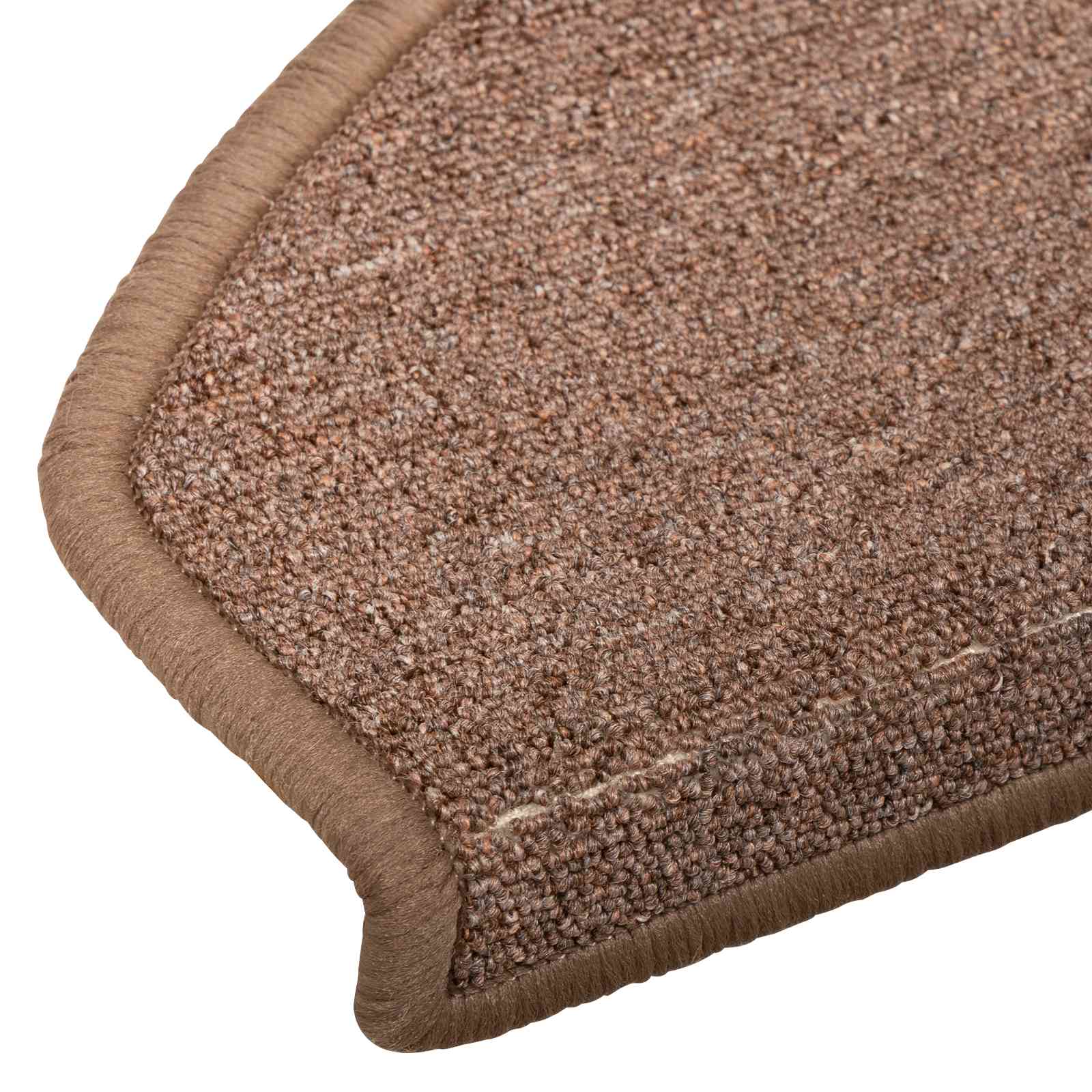 Savaime prilipantys laiptų kilimėliai Pusapvalis 15 pcs Ruda