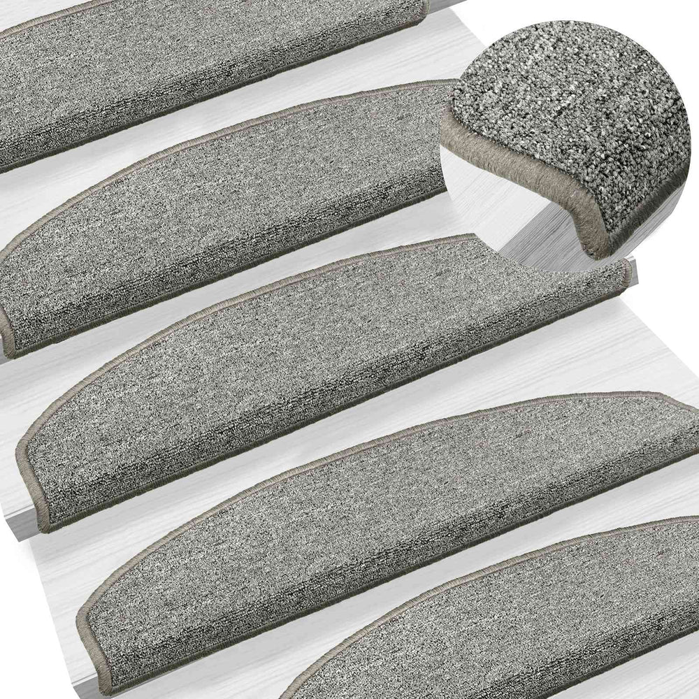 Savaime prilipantys laiptų kilimėliai 15 pcs Šviesiai pilka