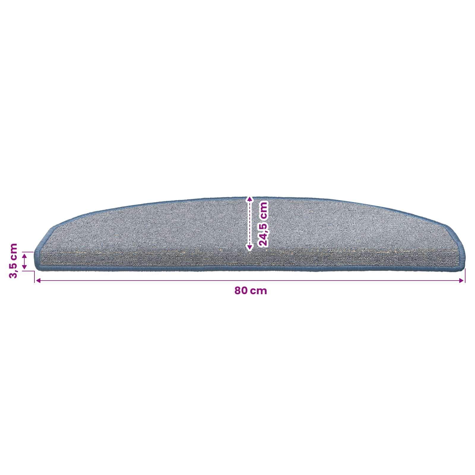 Savaime prilipantys laiptų kilimėliai 15 pcs 80 x 24,5 x 3,5 cm