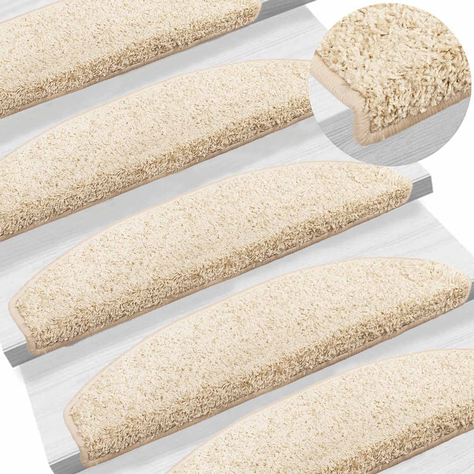 Savaime prilipantys laiptų kilimėliai 15 pcs Šviesiai rudas