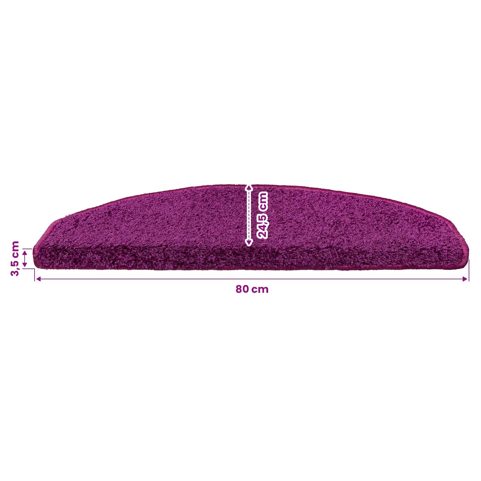 Savaime prilipantys laiptų kilimėliai 15 pcs Violetinė
