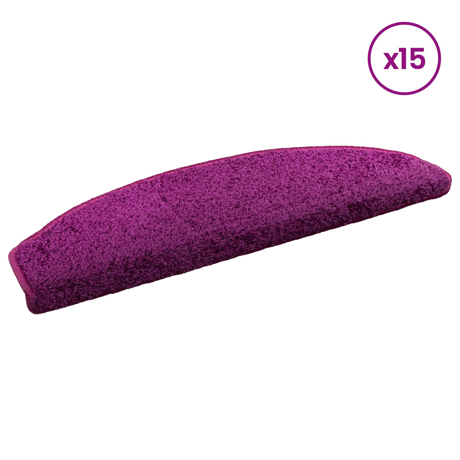 Savaime prilipantys laiptų kilimėliai 15 pcs Violetinė