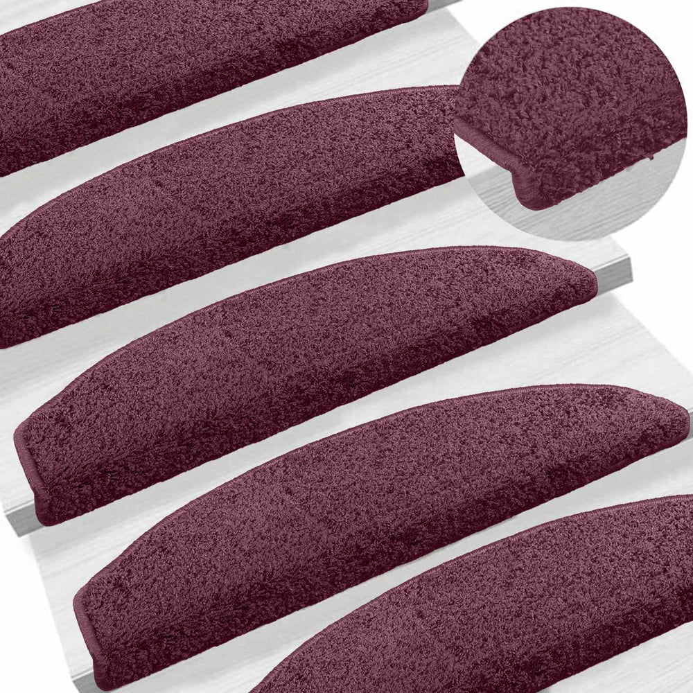 Savaime prilipantys laiptų kilimėliai 15 pcs Tamsiai violetinė