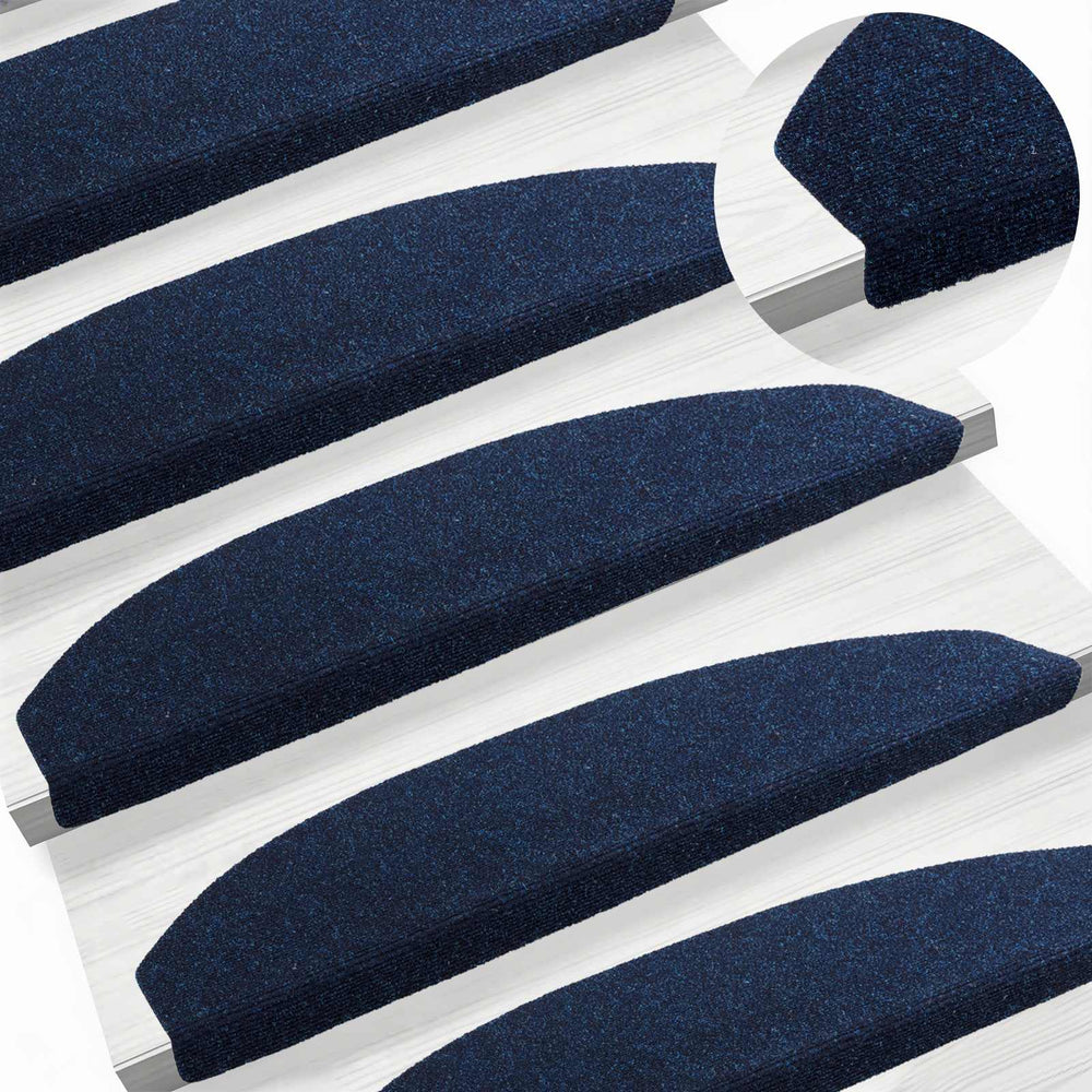Savaime prilipantys laiptų kilimėliai 15 pcs Tamsiai mėlyna