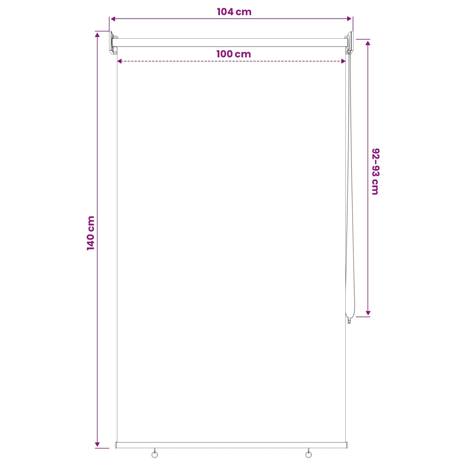 Ritininė užuolaida UV apsaugai Kreminė 100 x 140 cm Poliesteris