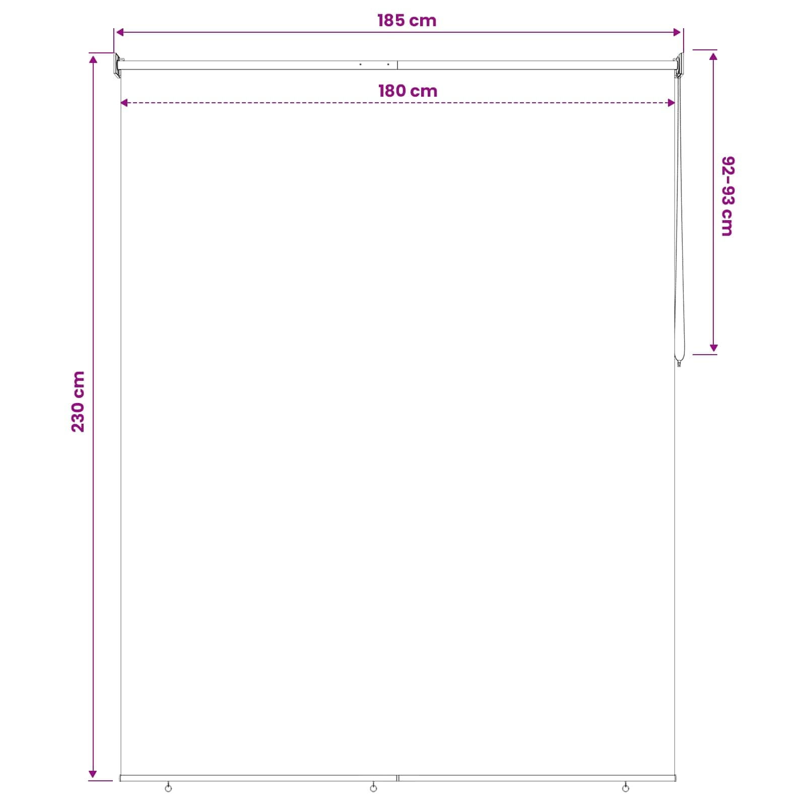 Ritininė užuolaida UV apsaugai Kreminė 180 x 230 cm Poliesteris