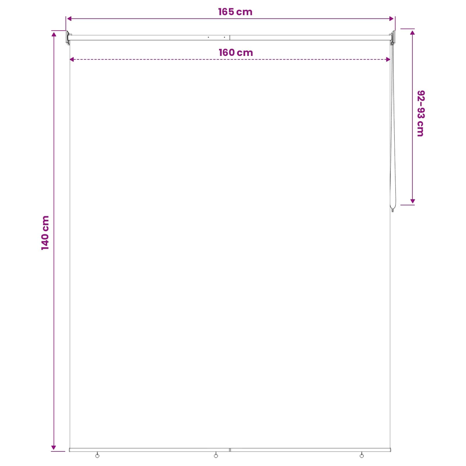 Ritininė užuolaida UV apsaugai Taupe 160 x 140 cm Poliesteris