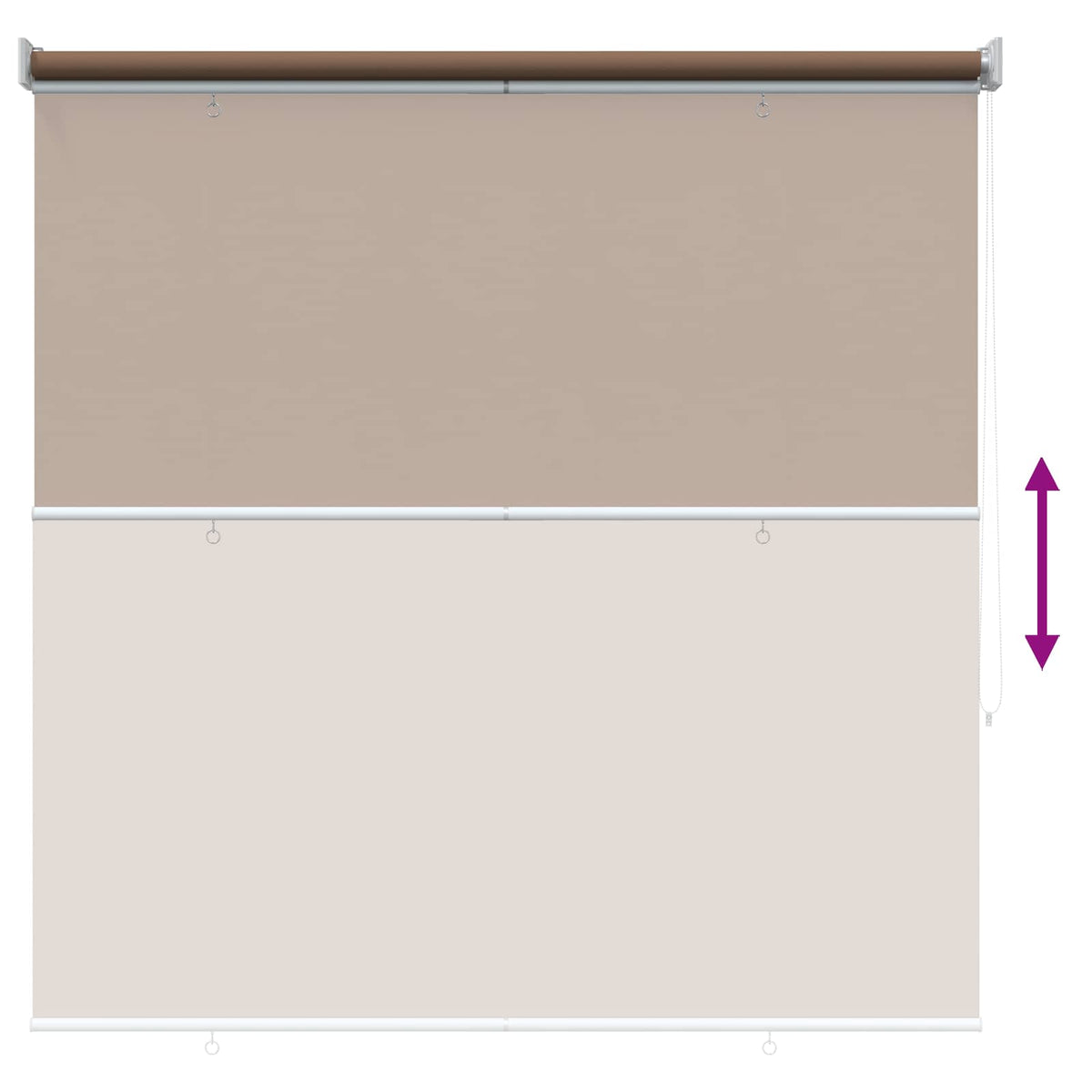 Lauko ritininė žaliuzė UV apsaugai Taupe 100 x 230 cm (P x A)