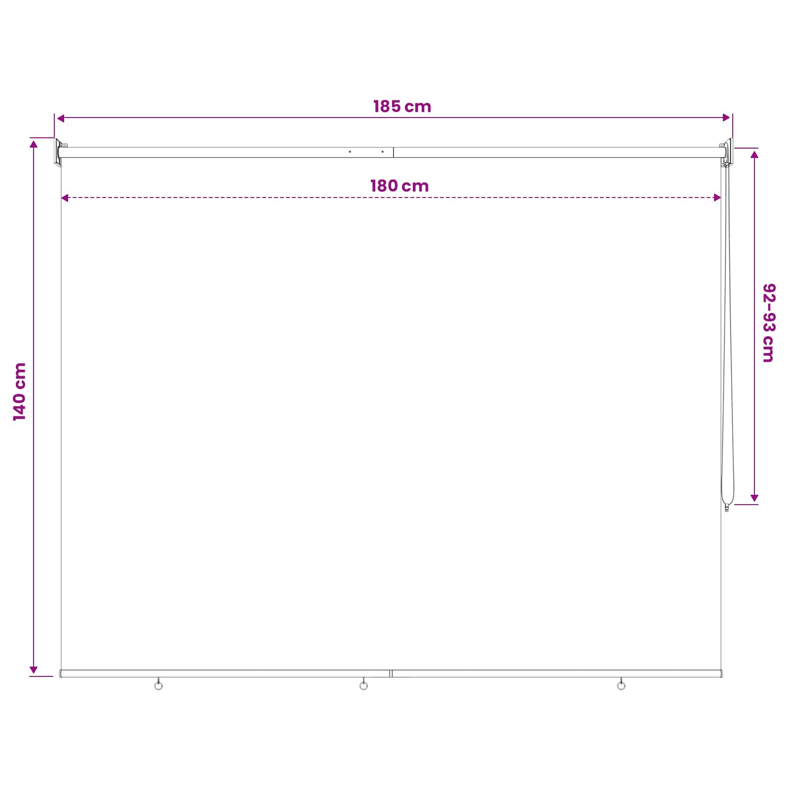 Ritininė užuolaida UV apsaugai Smėlio 180 x 140 cm Poliesteris
