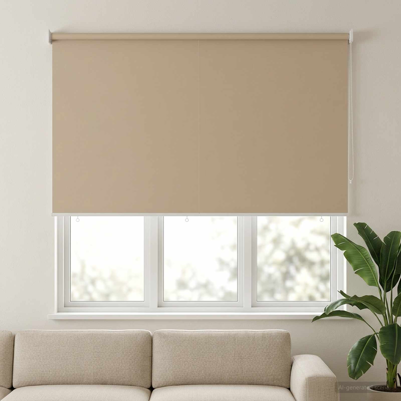 Lauko ritininė žaliuzė UV apsaugai Smėlio 205 x 140 cm (P x H)