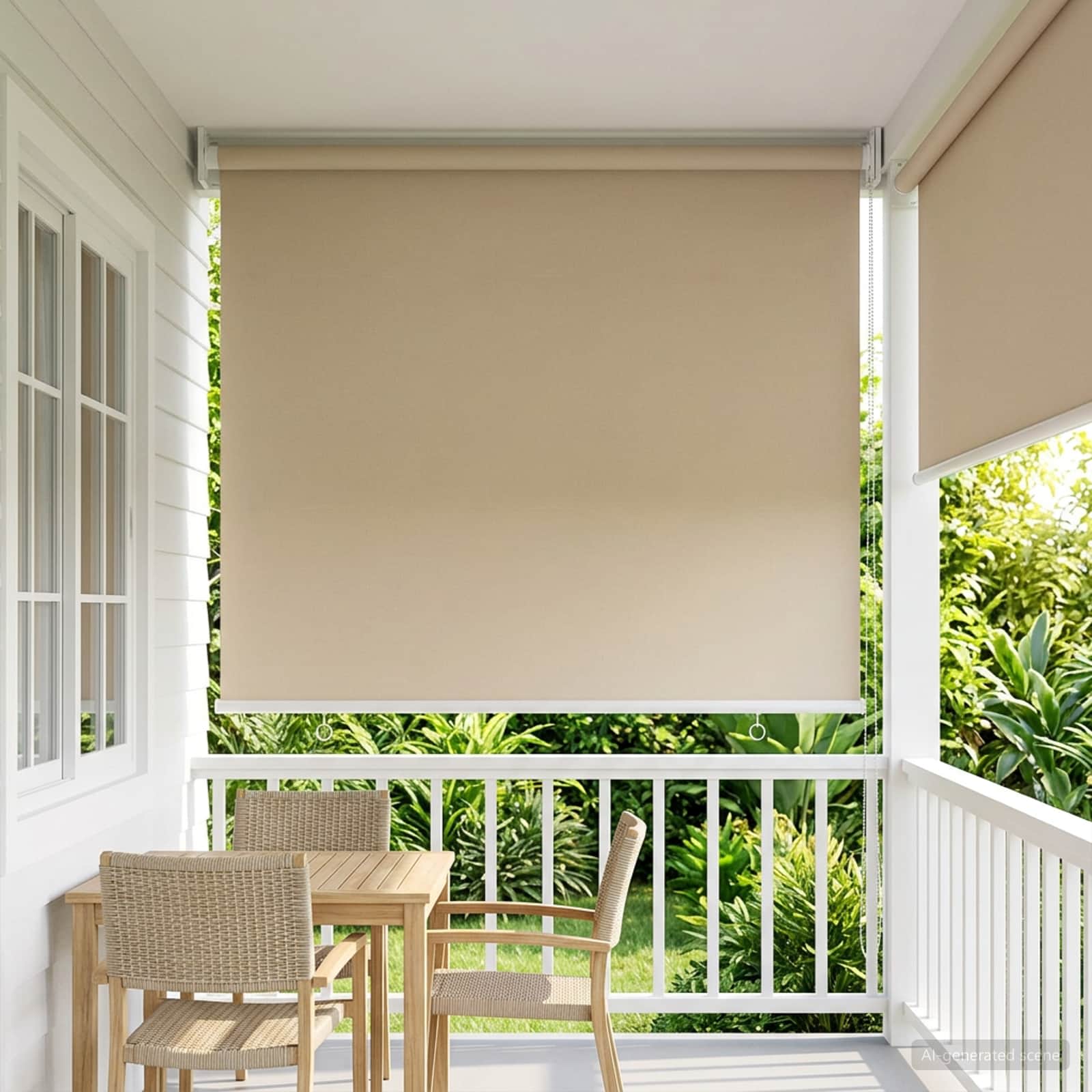 Ritininė užuolaida UV apsaugai Smėlio 80 x 230 cm Poliesteris