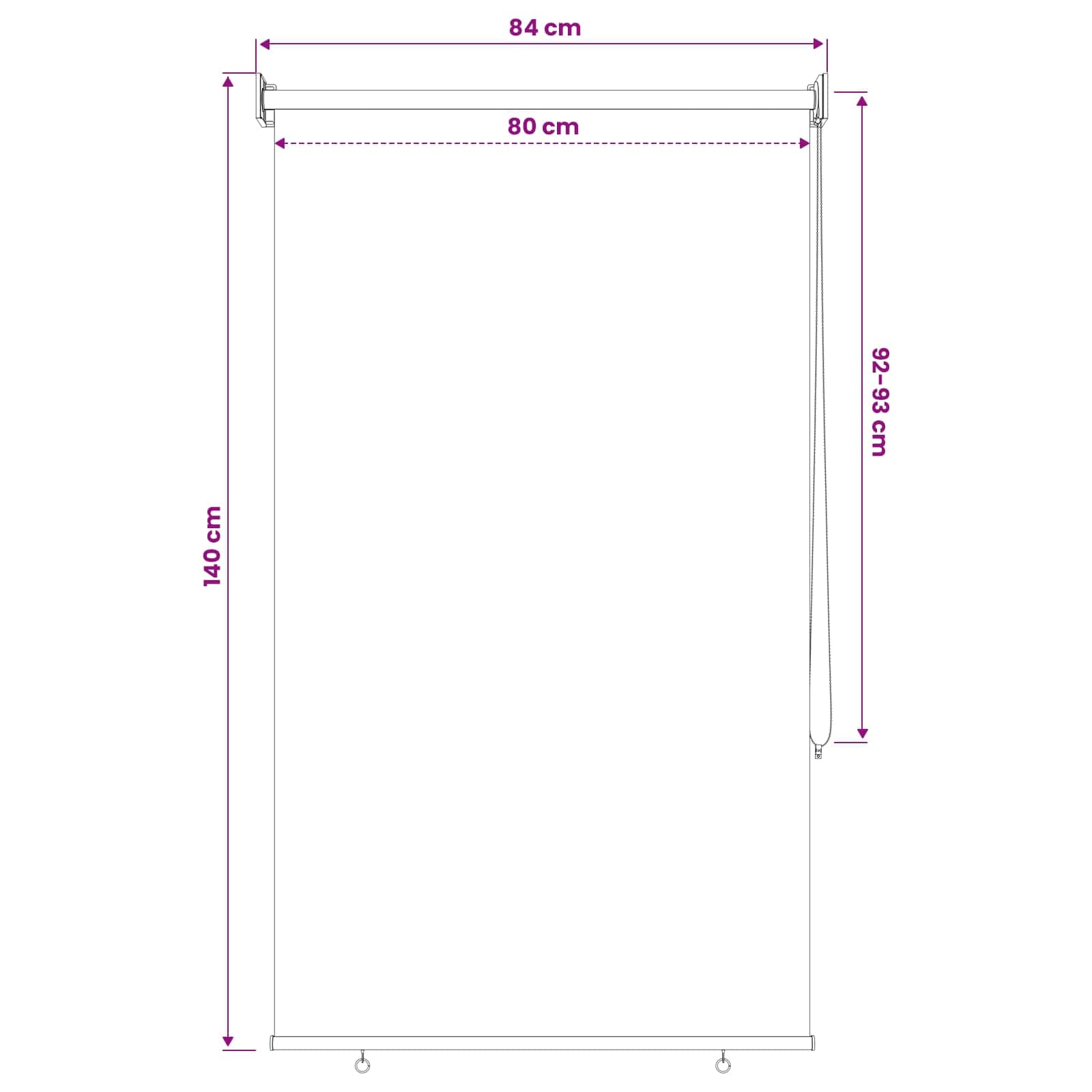 Ritininė užuolaida UV apsaugai Balta 80 x 140 cm Poliesteris